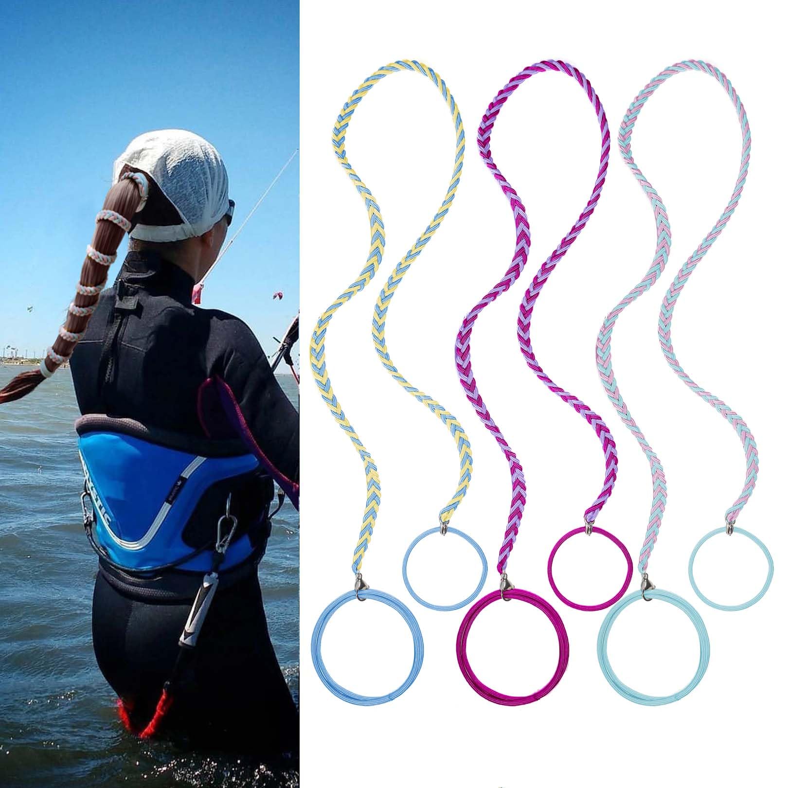 3 Packs 25'' Colorful Ponytail Holders Hair Ties For Sports, Elastic Hair Tie Scrunchies No Damage Strong Tangle Free Braided Po