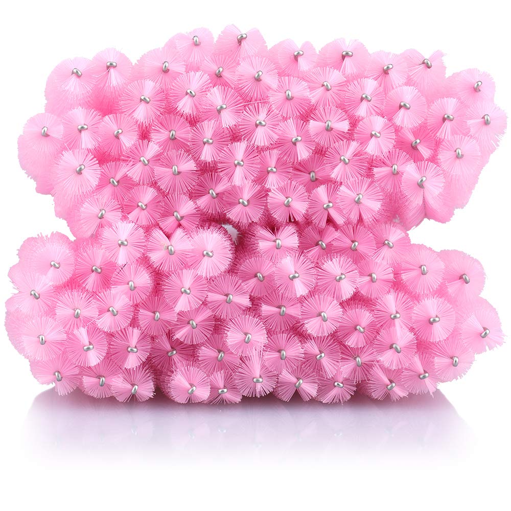 G2Plus 300Pcs Crystal Eyelash Brushes, Pink Disposable Mascara Wands Makeup Applicator, Adjustable Lash Spoolies For Eyelash Ext