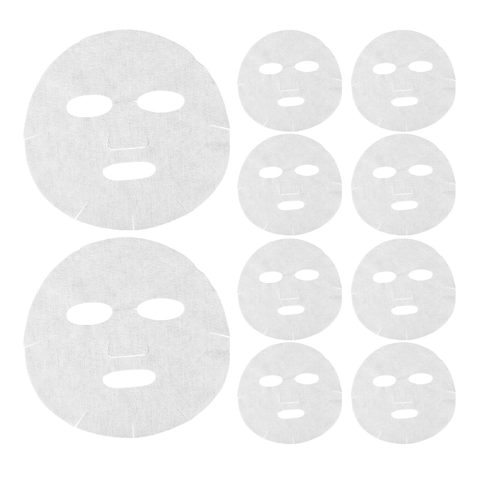 OSOLADY 10Pcs Pure Cotton Facial Sheet Masks Breathable plant Face Covers for Women Spa Skin Care Sensitive Skin Treatment