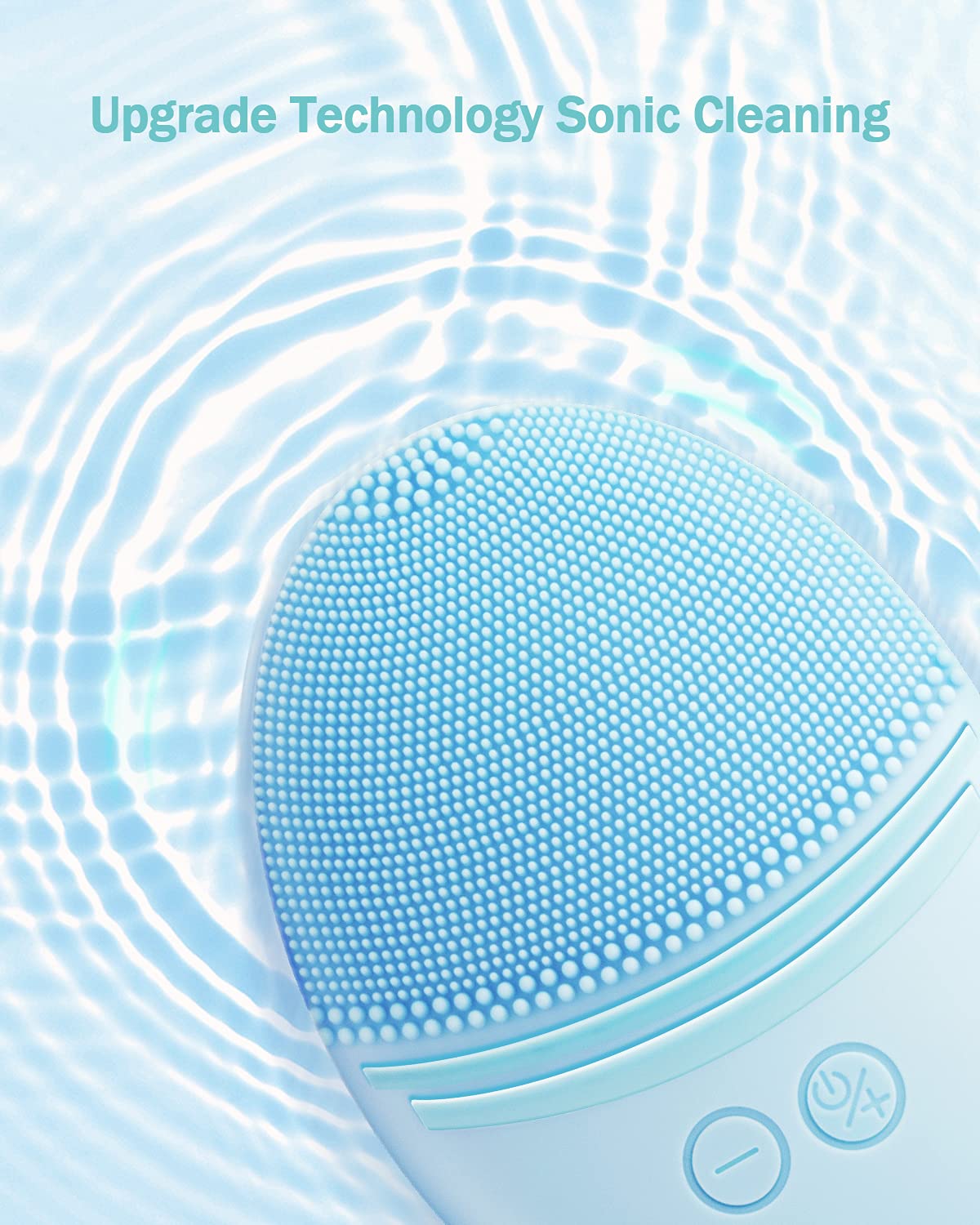 Ezbasics Facial Cleansing Brush, Waterproof Sonic Vibrating Face Brush For Deep Cleansing, Gentle Exfoliating And Massaging, Ind