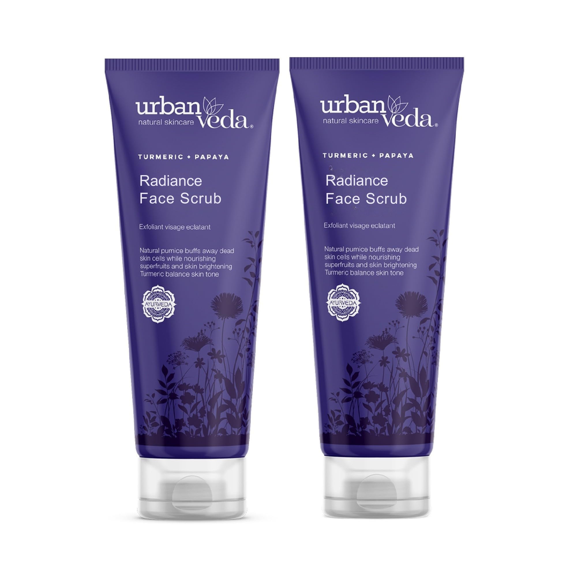 Urban Veda Exfoliating Face Scrub With Vitamin C | Unclog Pores for Natural Glow | Face Polish with Turmeric | Hydrating FaceCle