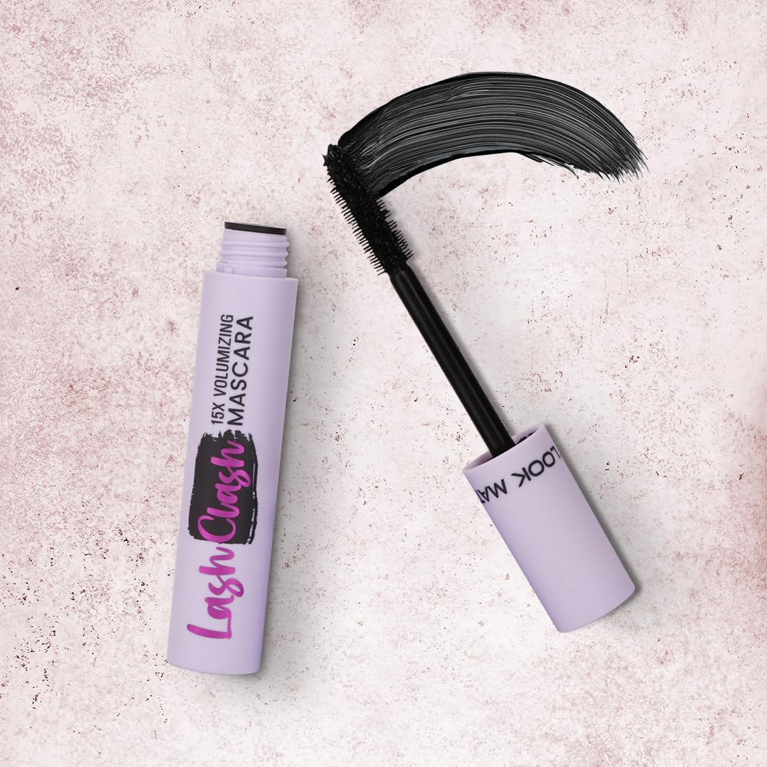 Matt Look Lash Clash 15X Volumizing Smudge Proof Mascara, For Length, Volume And Curl, Buildable Formula, Water Resistant -Black