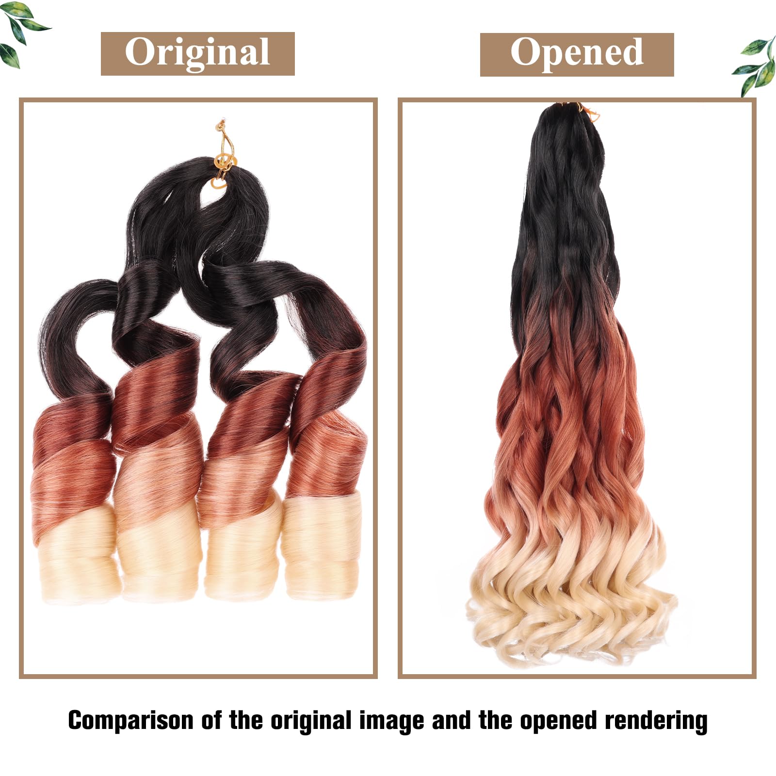 Cookoo 22 Inch Pre-Stretched French Curly Braiding Hair 9 Packs Loose Wavy Bouncy French Curl Braiding Hair Extensions 75G/Pack