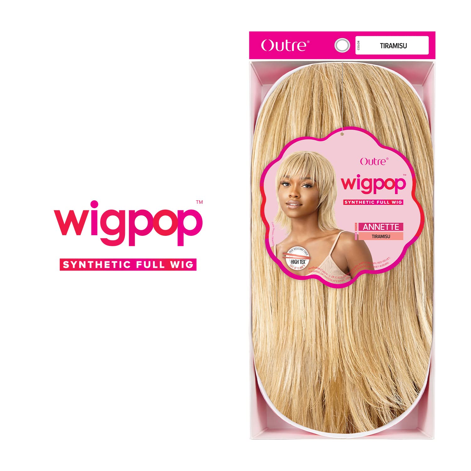 Outre Wigpop Full Wig Heat Resistant Fiber High Tex ANNETTE (DRCHOSWI)