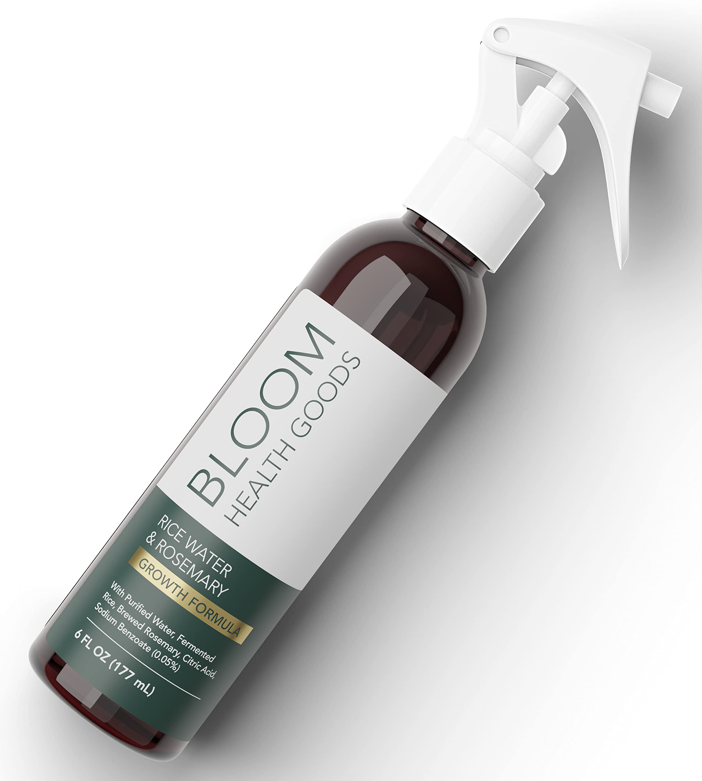 Bloom Health Goods - Rice Water & Brewed Rosemary Spray - Hair & Skin Serum - Strengthen, Moisturize & Thicken Naturally - For D