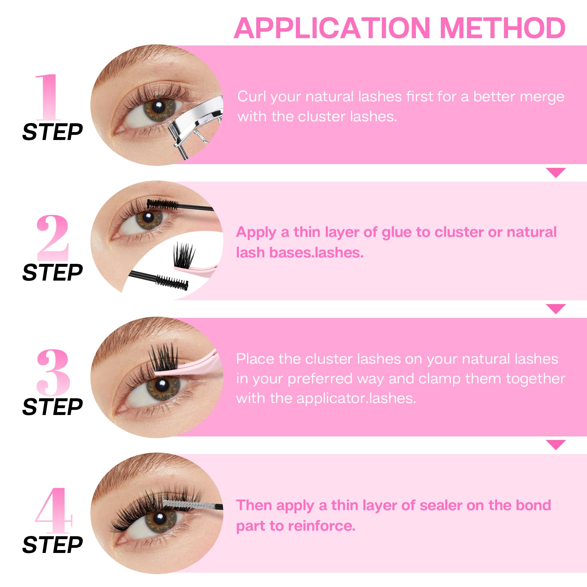 Calailis Lash Glue, Cluster Lash Glue For Diy Lash Extensions Super Strong Hold 48 Hours Long Lasting Lash Extension Glue For La