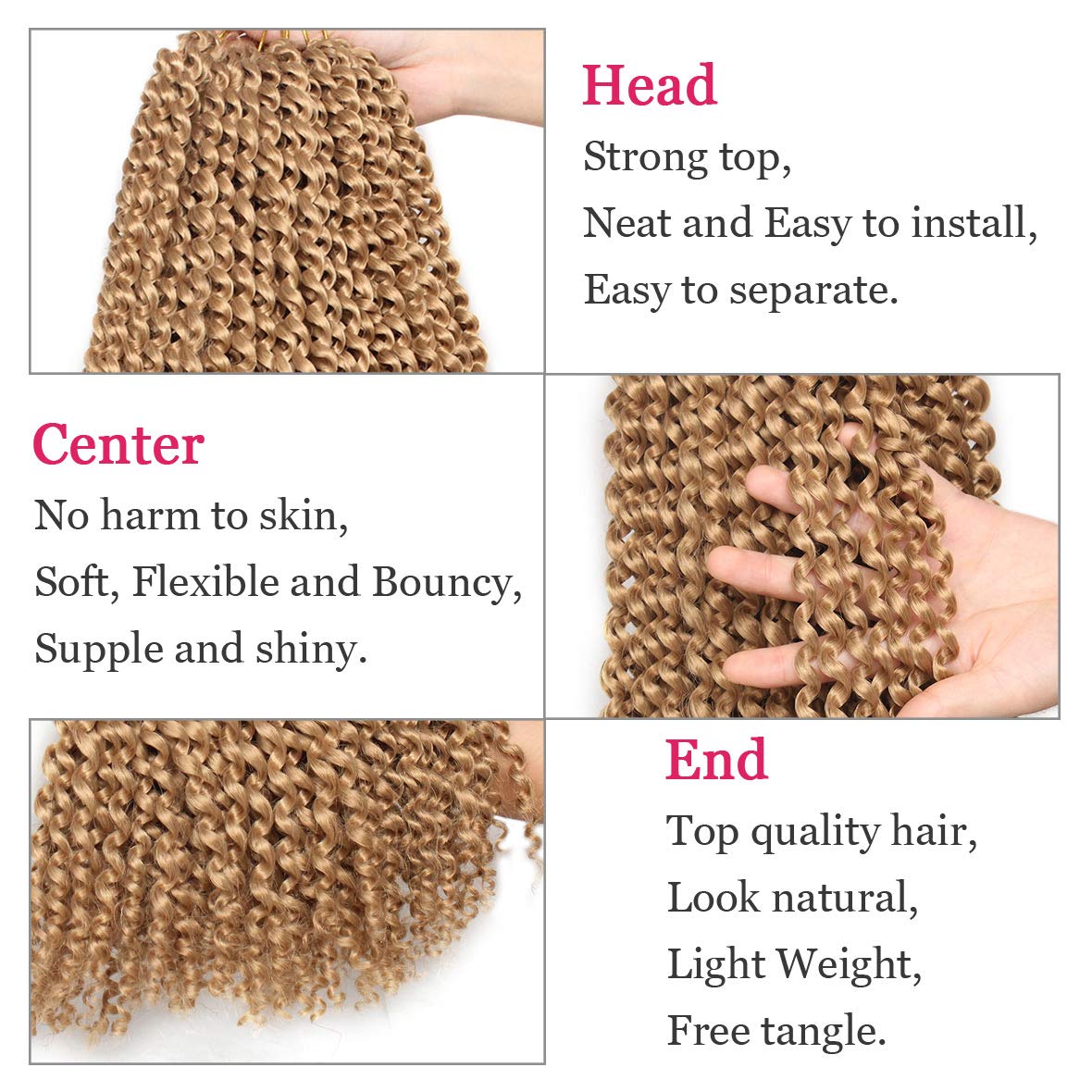 Leeven 18 Inch Long Passion Twist Crochet Hair 2 Pcs Synthetic Water Wave Crochet Braids Hair For Butterfly Locs 36 Roots Croche
