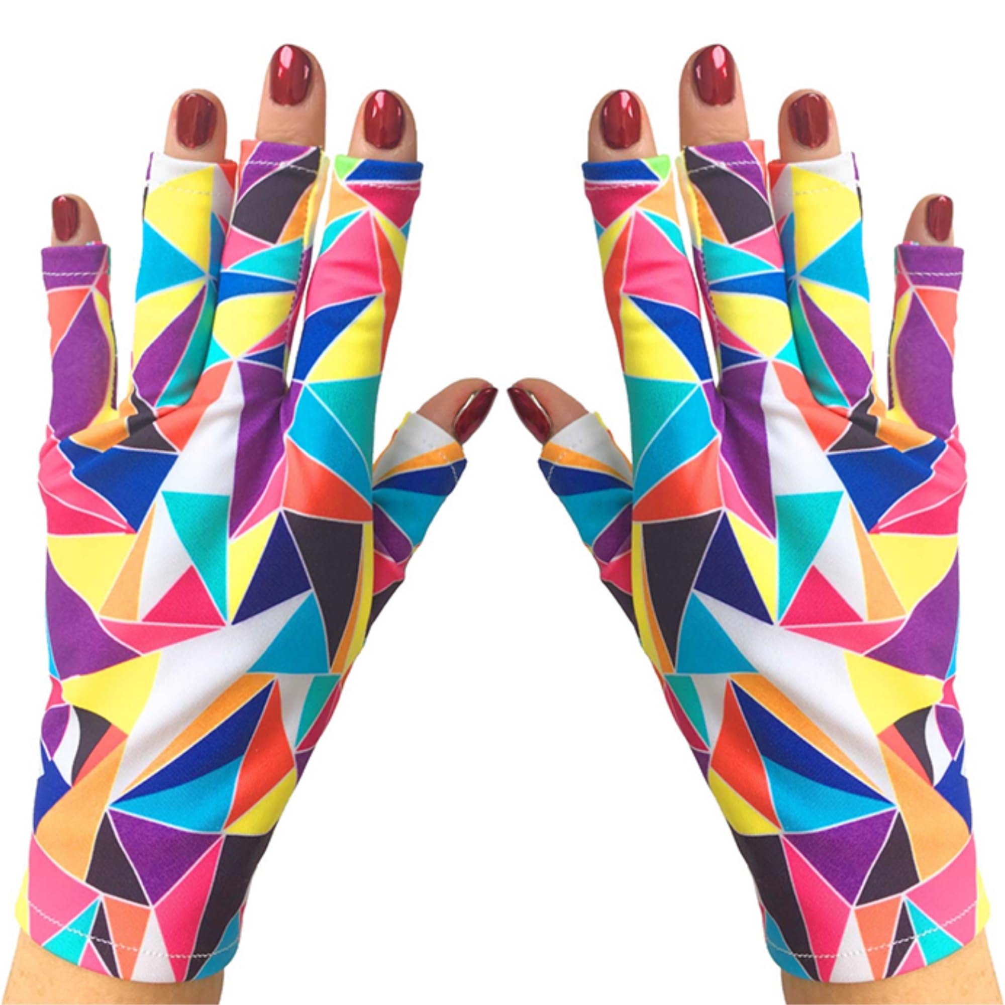 ManiGlovz - The Original UPF 50+ UV/LED Protective Gloves for Gel Manicures, Sun Protection Fingerless Gloves-Shield Skin from T