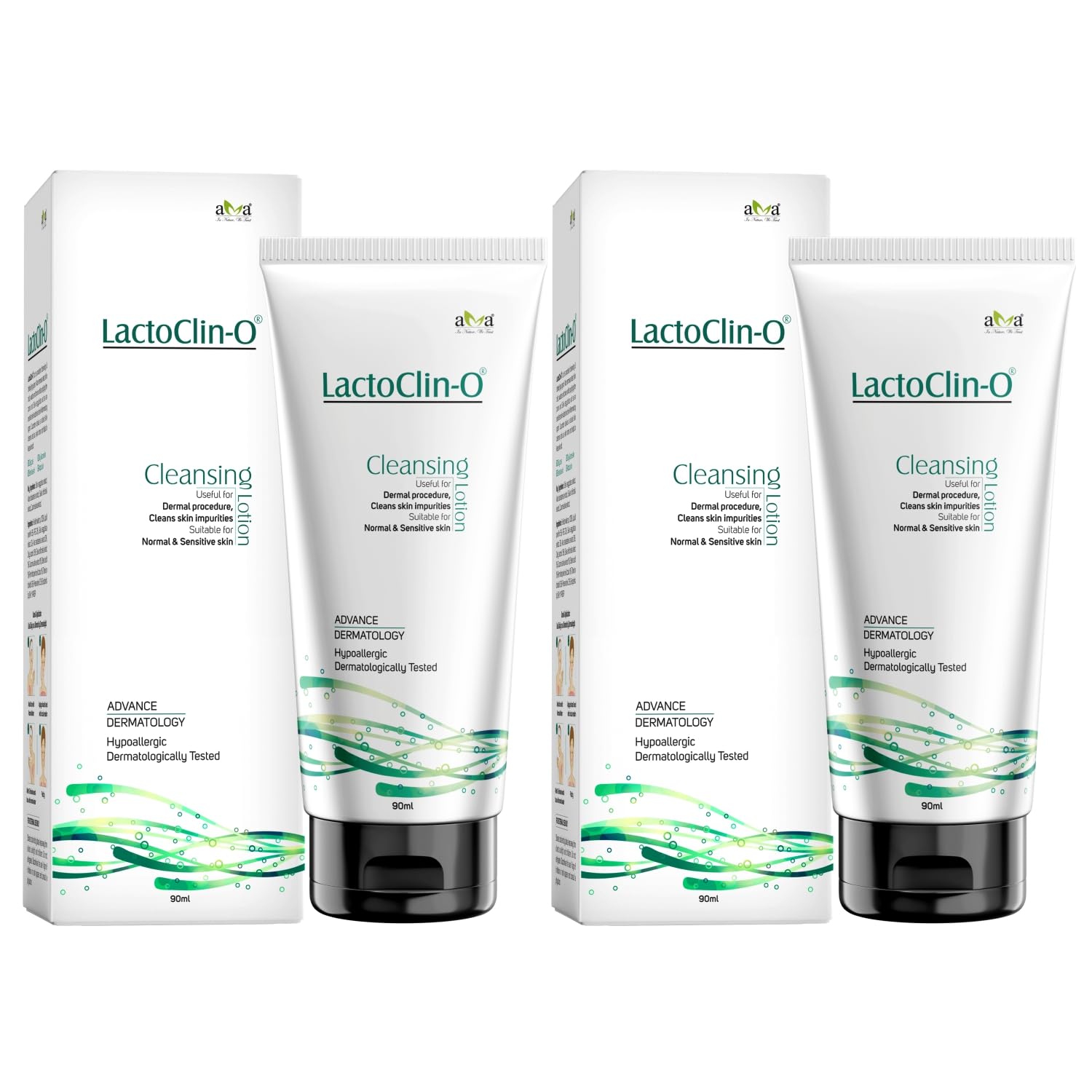 Vegetal LactoclinO Cleansing Lotion, Hypoallergenic Face Wash For Normal & Sensitive Skin, 90 Ml Pack Of 2