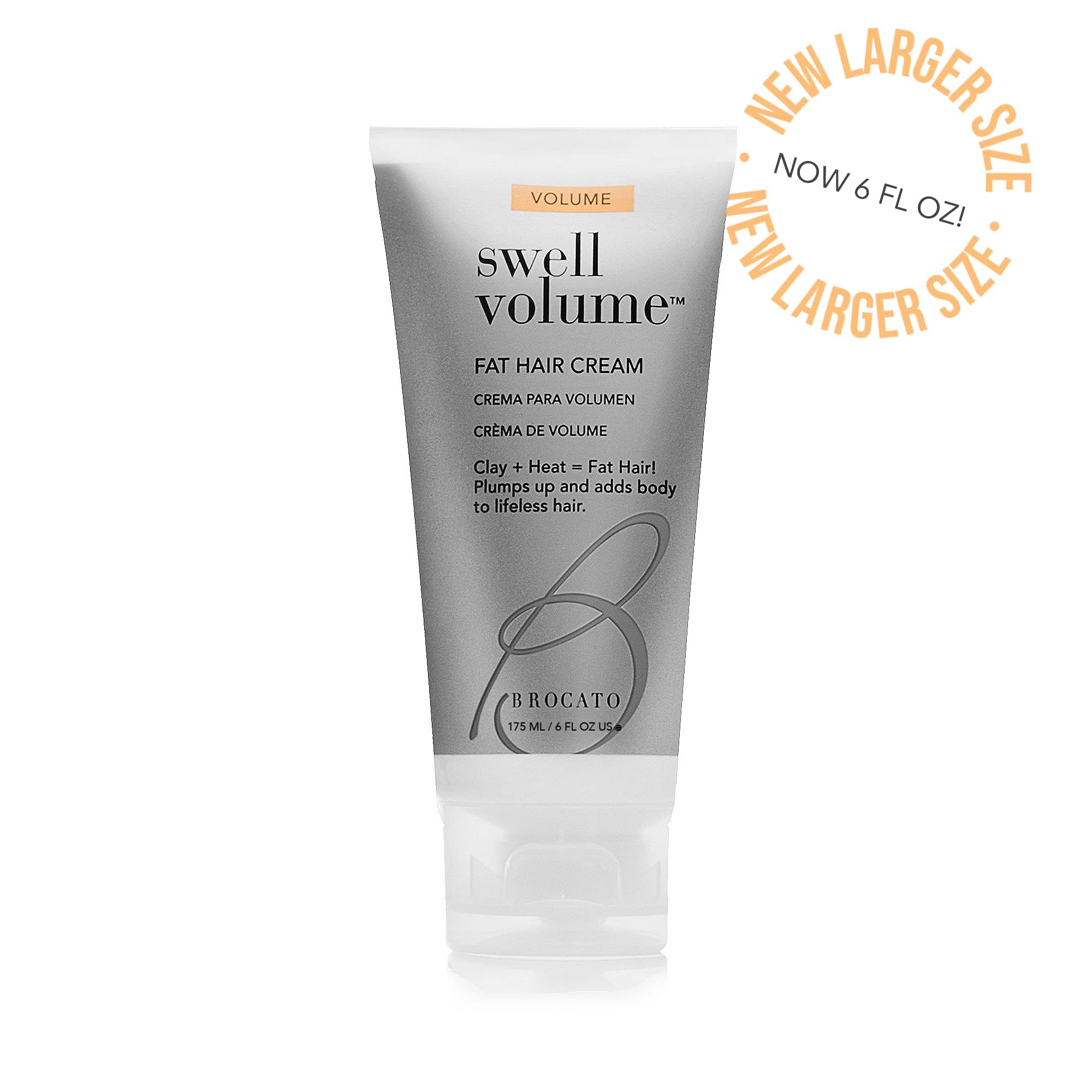 Brocato Swell Volume Hair Cream, 6 Oz: Volumizing & Thickening Cream For Men & Women | Heat Activated Fat Hair Volumizer Cream P