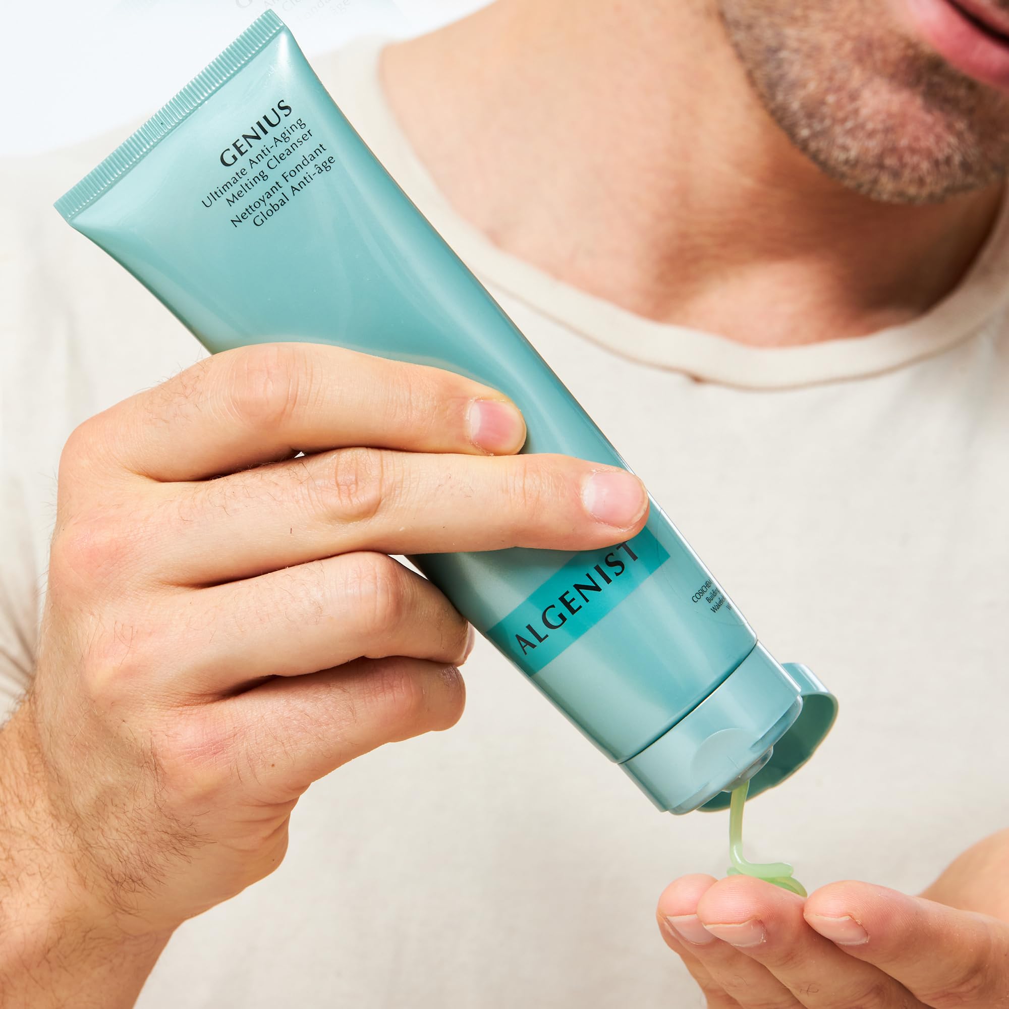 Algenist Genius Ultimate Anti-Aging Melting Facial Cleanser - Milky Cleansing Oil + Makeup Remover With Avocado Oil, Alguronic A