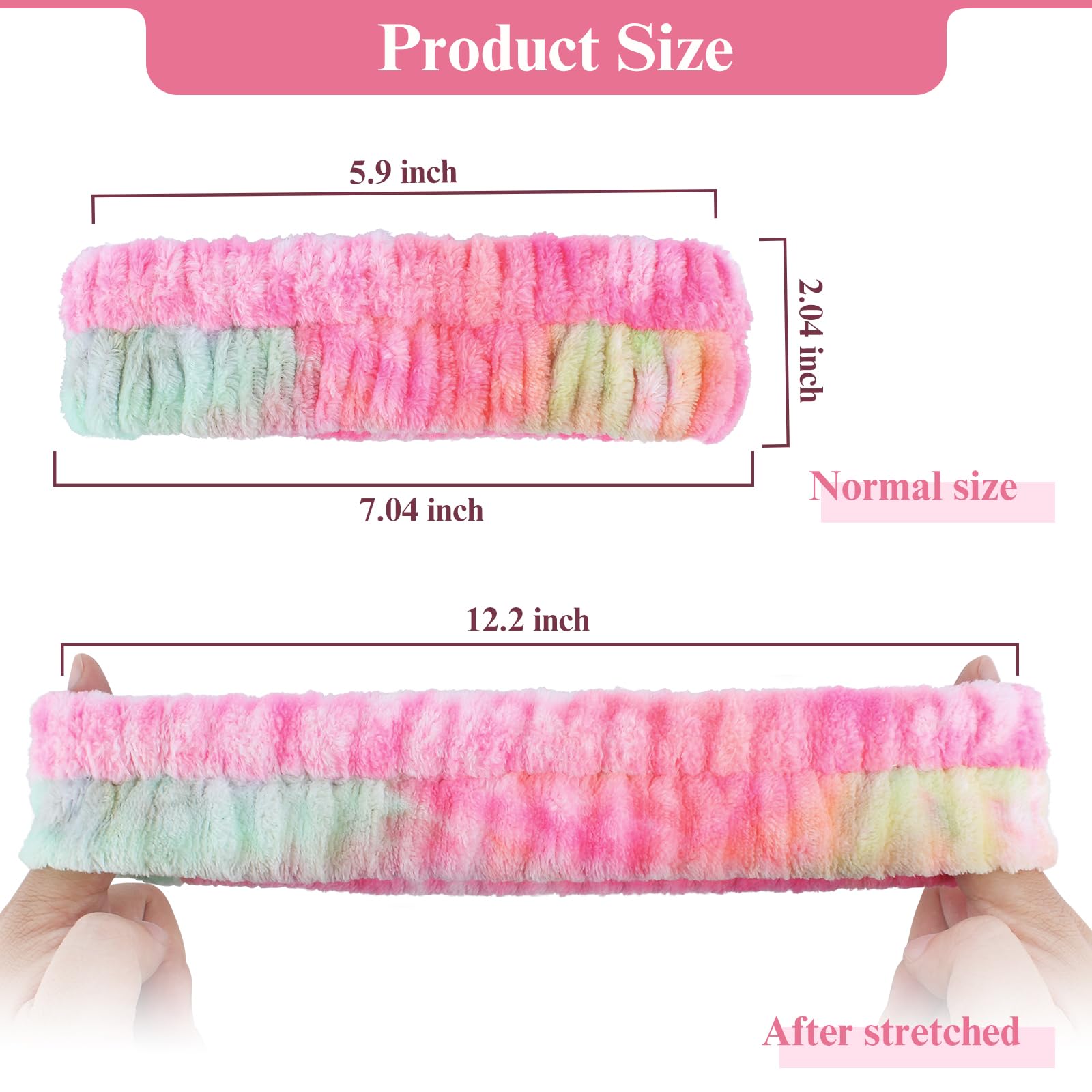 Ygqqoy Headband, 2Pcs Spa Headbands - Dye Makeup Headband For Women, Microfiber Women Headbands For Facial Clean, Skincare Showe