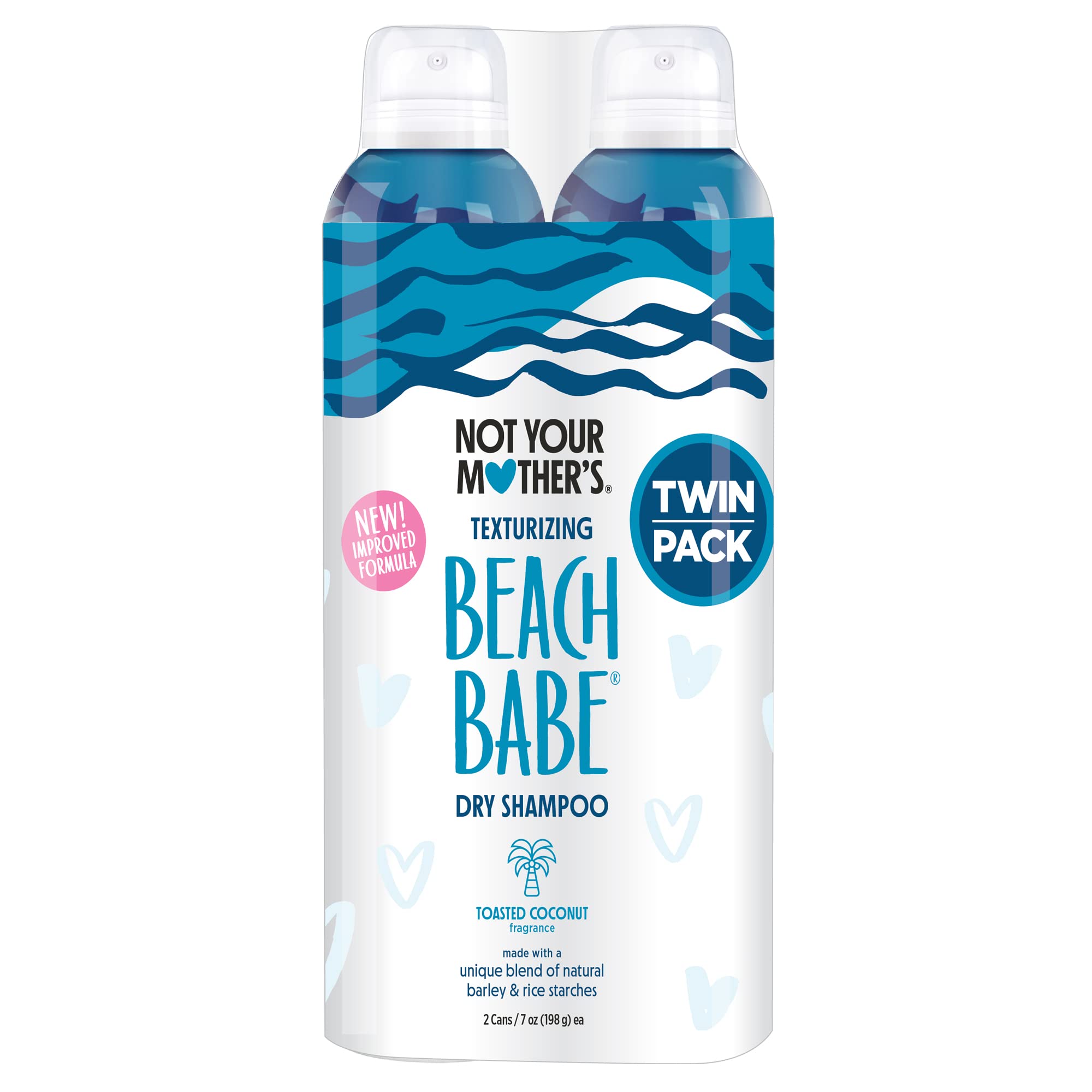 Not Your Mother's Beach Babe Dry Shampoo (2-Pack) - 7 oz Dry Shampoo - Instantly Absorbs Oil - Hair Essentials for All Hair Type