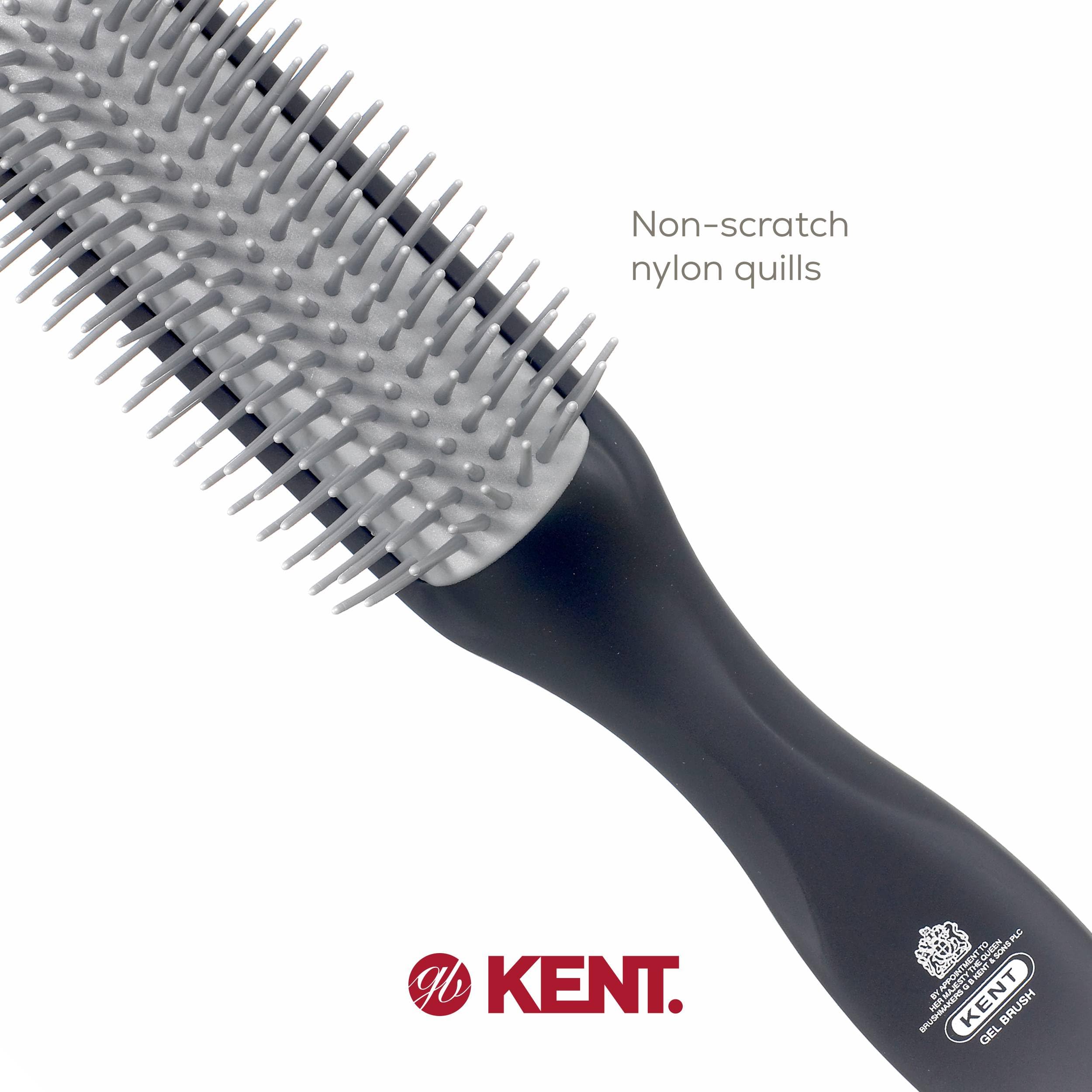 Kent KFM2 Gel Styling Hair Brush for Men - 9 Row Mens Hair Brush with Ionic Anti Static Bristles Great for a Daily Mens Styling