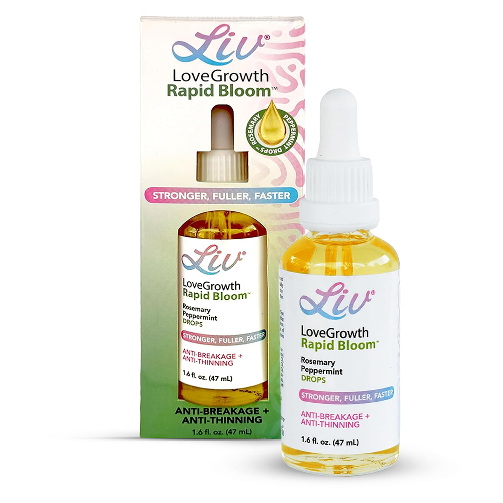 LIV LoveGrowth Rapid Bloom Scalp Nourishing Oil, Hair Growth Oil 1.6 fl oz