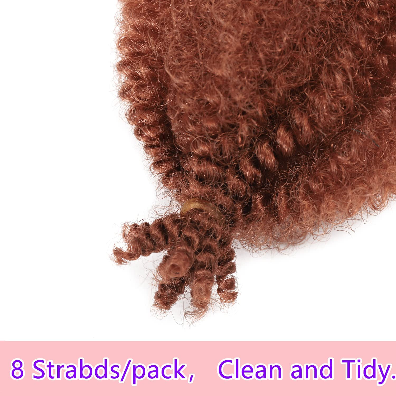 8 Packs Springy Afro Twist Hair 14 Inch Pre-Separated Kinky Marley Twist Braiding Hair Soft Crochet For Distressed Faux Locs Spr