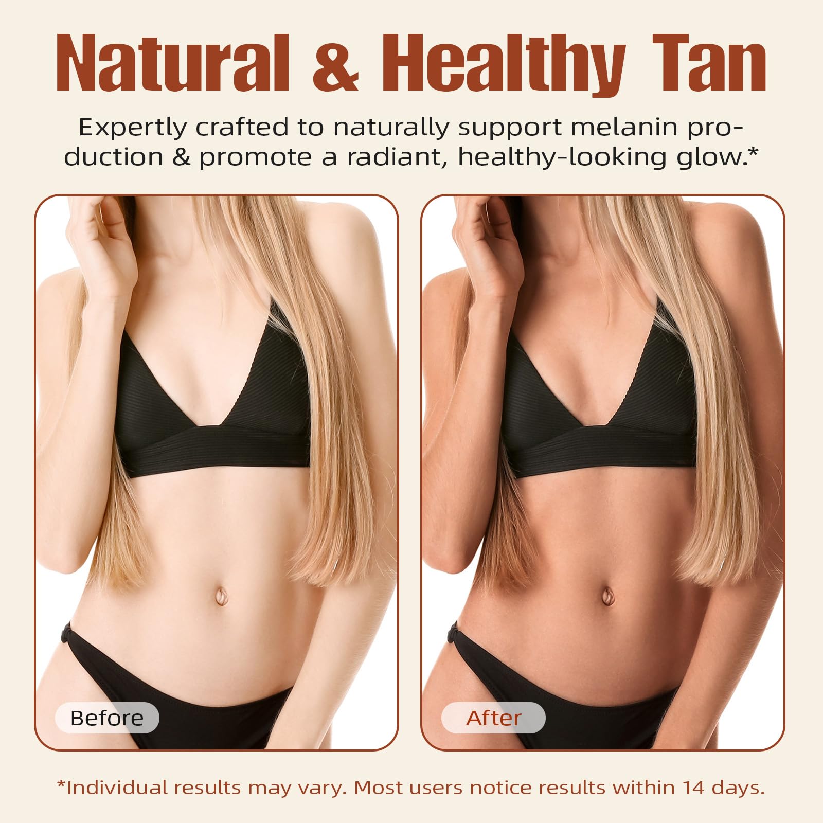 Sunless Tanning Drops to Drink | Oral Drinkable Sunless Tanning Drops for Natural Glow | Safe & Long-Lasting Enhances Natural Ta