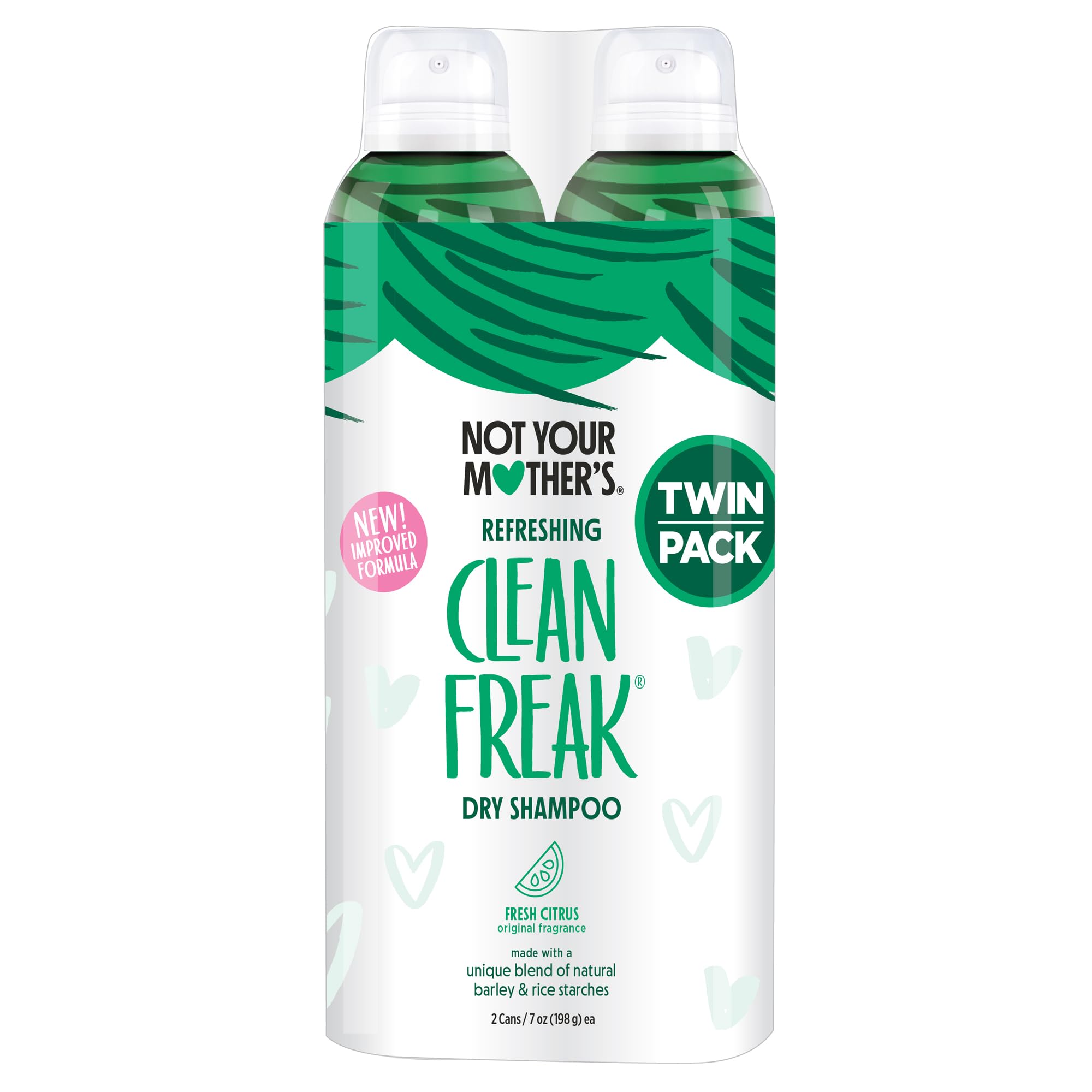 Not Your Mother's Clean Freak Refreshing Dry Shampoo (2-Pack) - 7 oz - Waterless Shampoo Instantly Absorbs Oil - Hair Essentials