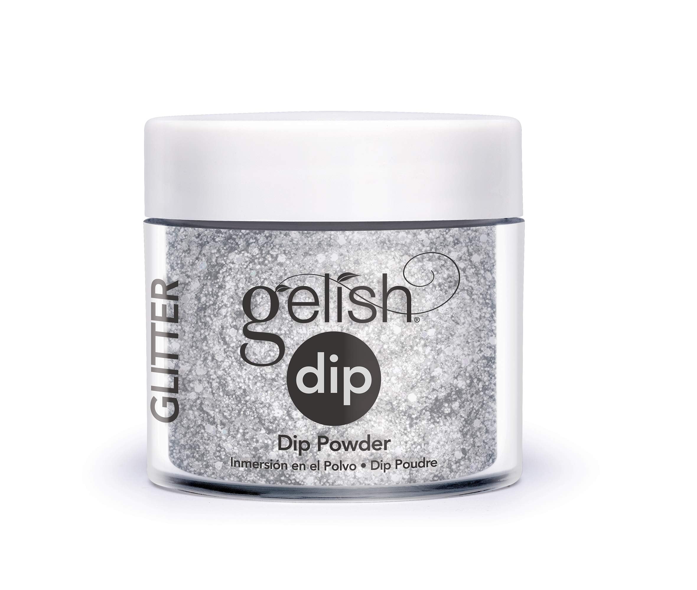 Gelish Powder Dip Collection (Am I Making You Gelish?) Silver Sparkle Nail Dip Powder Nail, Silver Sparkle Powder, Dip Powder Co