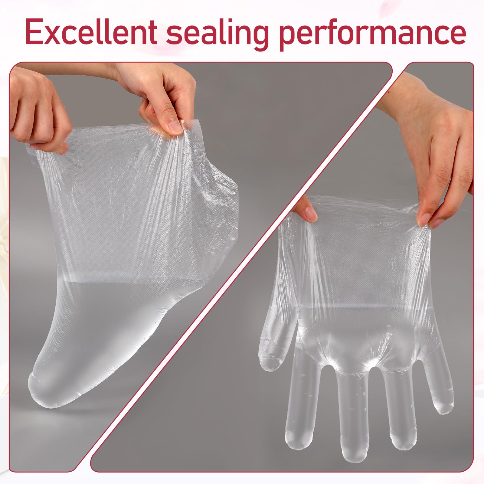200 Pcs Paraffin Wax Liners For Feet And Hand, Disposable Paraffin Bath Liners Plastic Hand And Foot Bags For Hand & Feet Therma