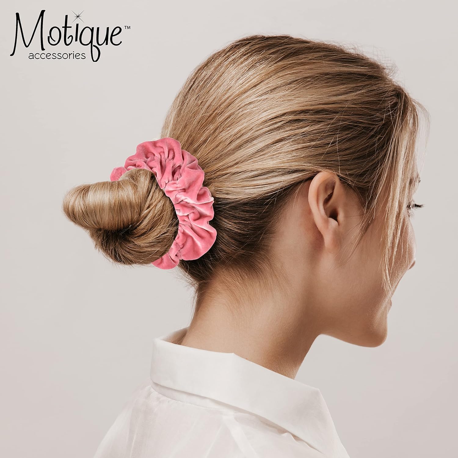 Grey Jumbo Velvet Scrunchy