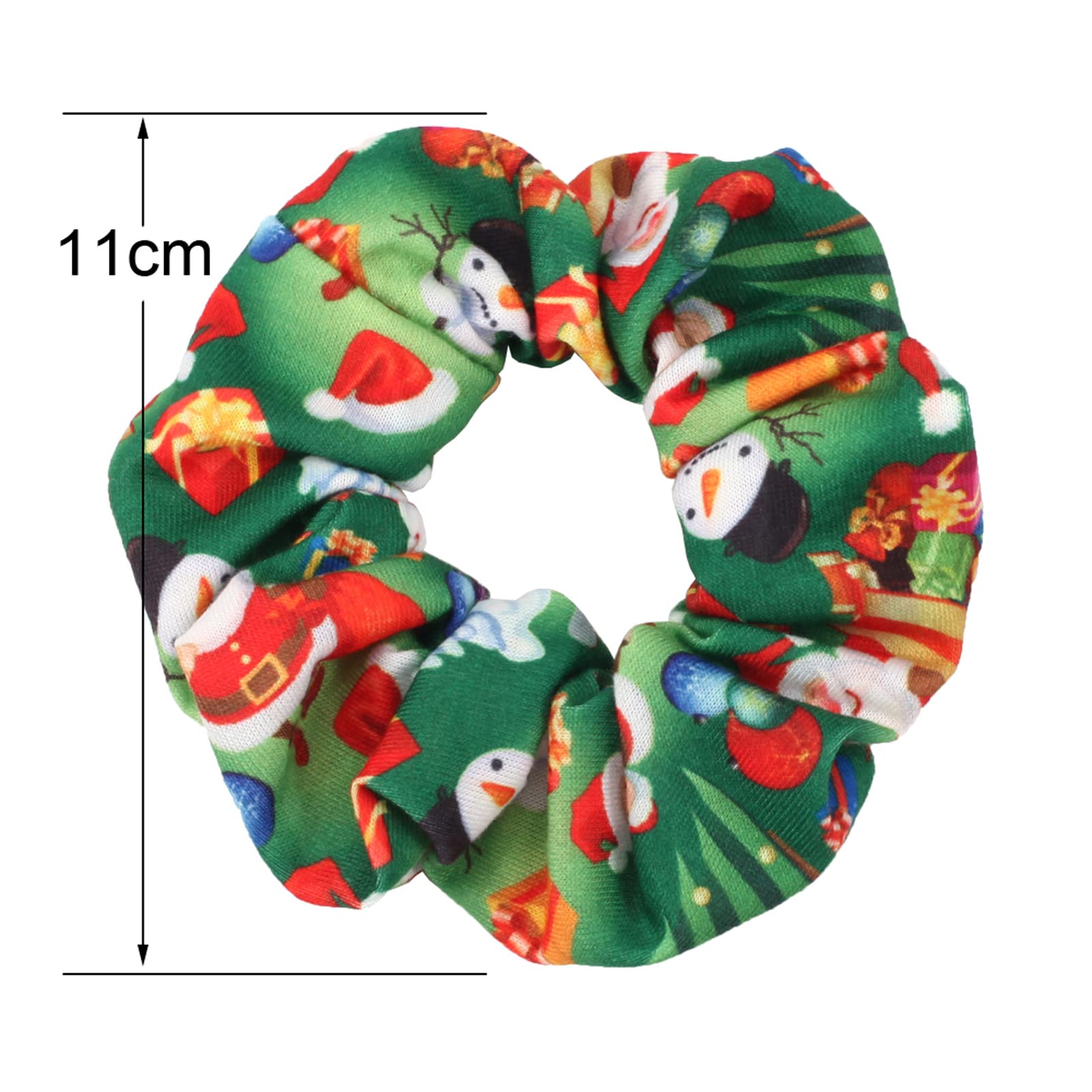 12 Pcs Christmas Hair Scrunchies Snowflake Santa Christmas Tree Antlers Elk Snowman Hair Ties Soft Elastic Hair Bands For Women