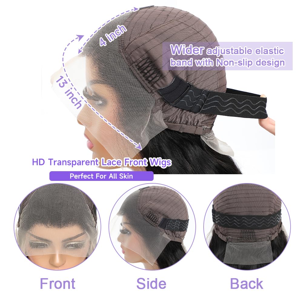 Vigriss Body Wave Lace Front Wigs Human Hair Pre Plucked Glueless Human Hair Wig For Black Women 180% Density 13X4 Hd Transparen