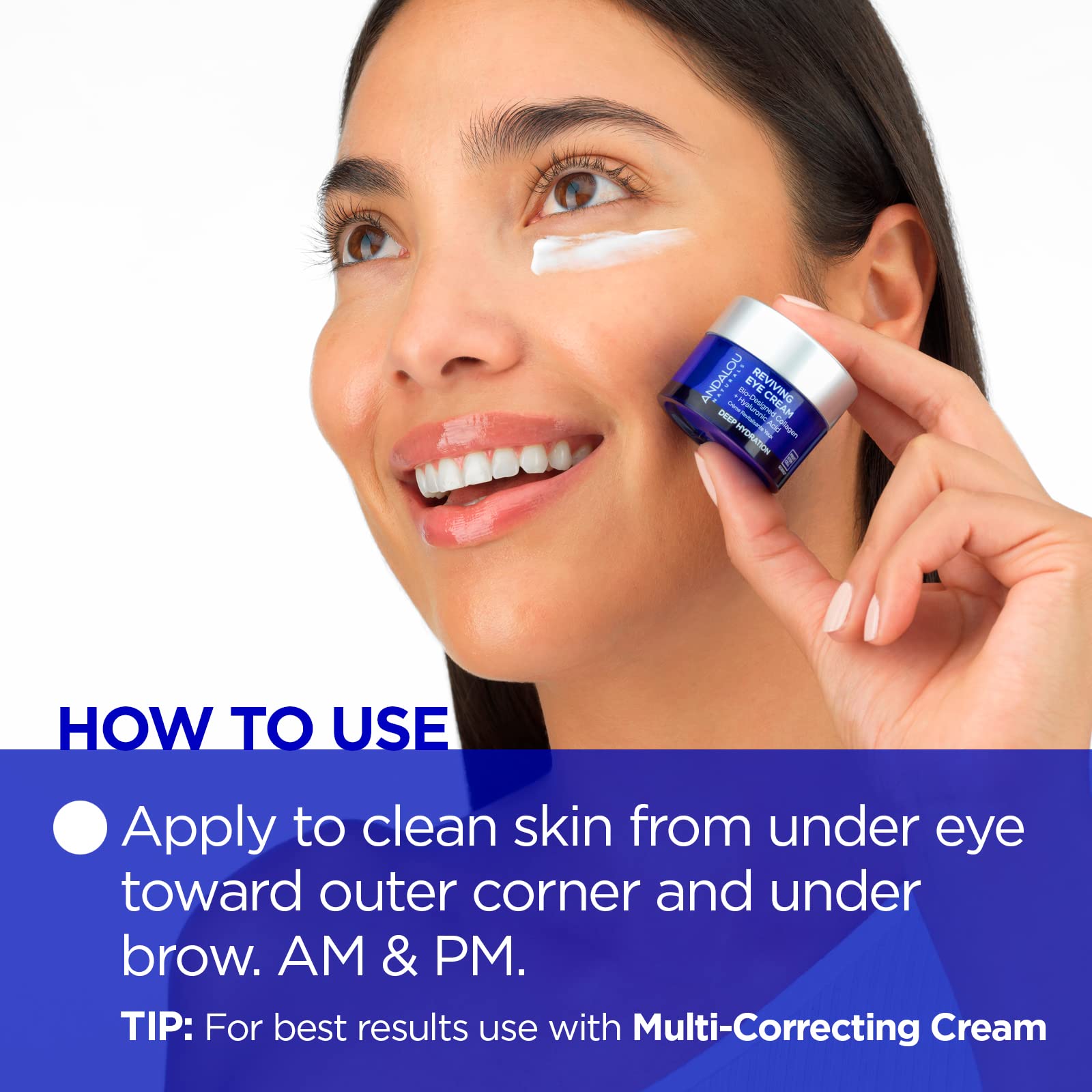 Andalou Naturals Deep Hydration Reviving Eye Cream, 0.45 Oz