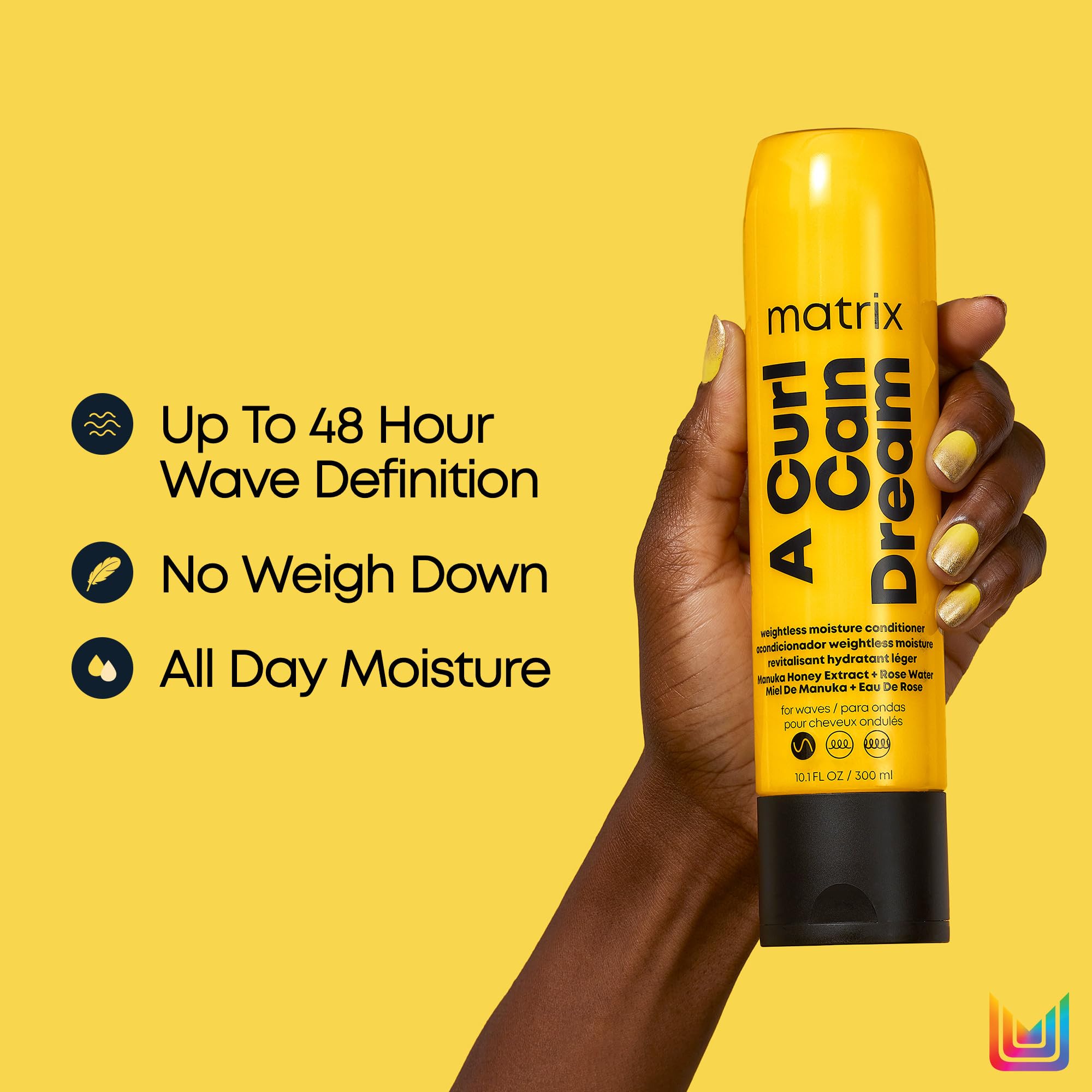 Matrix A Curl Can Dream Weightless Moisture Conditioner| For Wavy Hair | All Day Frizz Control | With Manuka Honey Extract And R