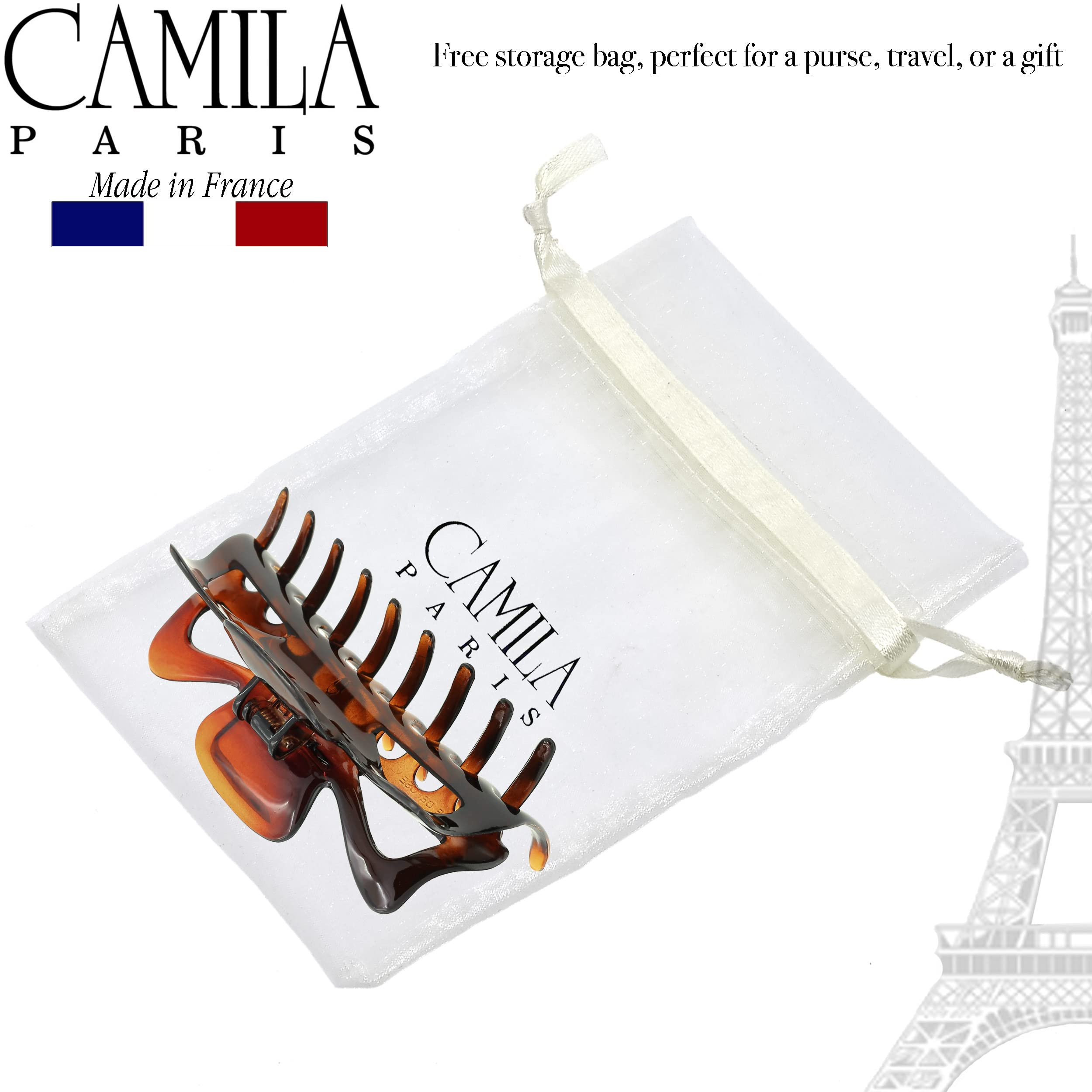 Camila Paris 4.5 Inch French Hair Clip For Women, Large Hair Claw Clip For Thick, Long Curly & Wavy Hair, Strong Hold No Slip Gr