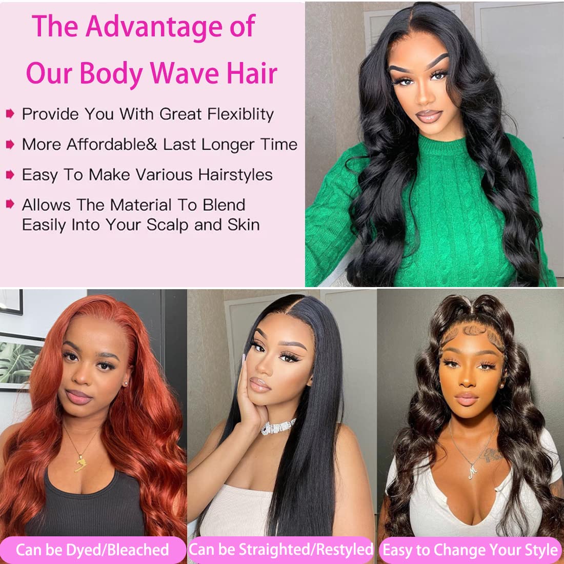 Body Wave Bundles Human Hair(16 18 20 Inch)10A Grade 100% Unprocessed Human Hair Bundles Brazilian Body Wave 3 Bundles Human Hai