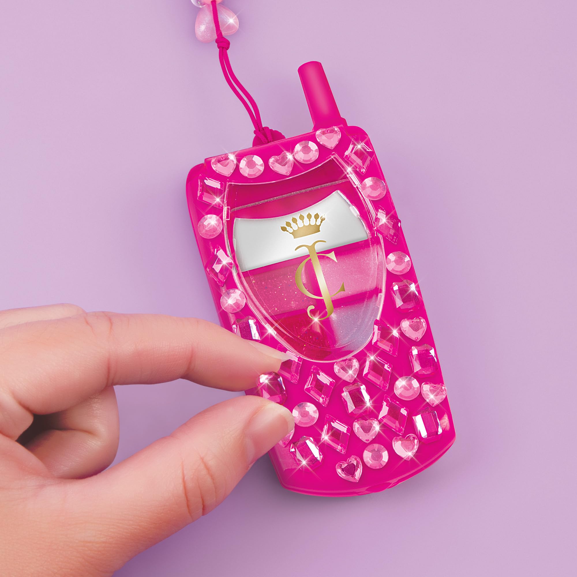 Make It Real Juicy Couture Lip Gloss Dial Up The Style Phone & DIY Lanyard - 7 Strawberry-Scented Lip Gloss Colors, Create Beade