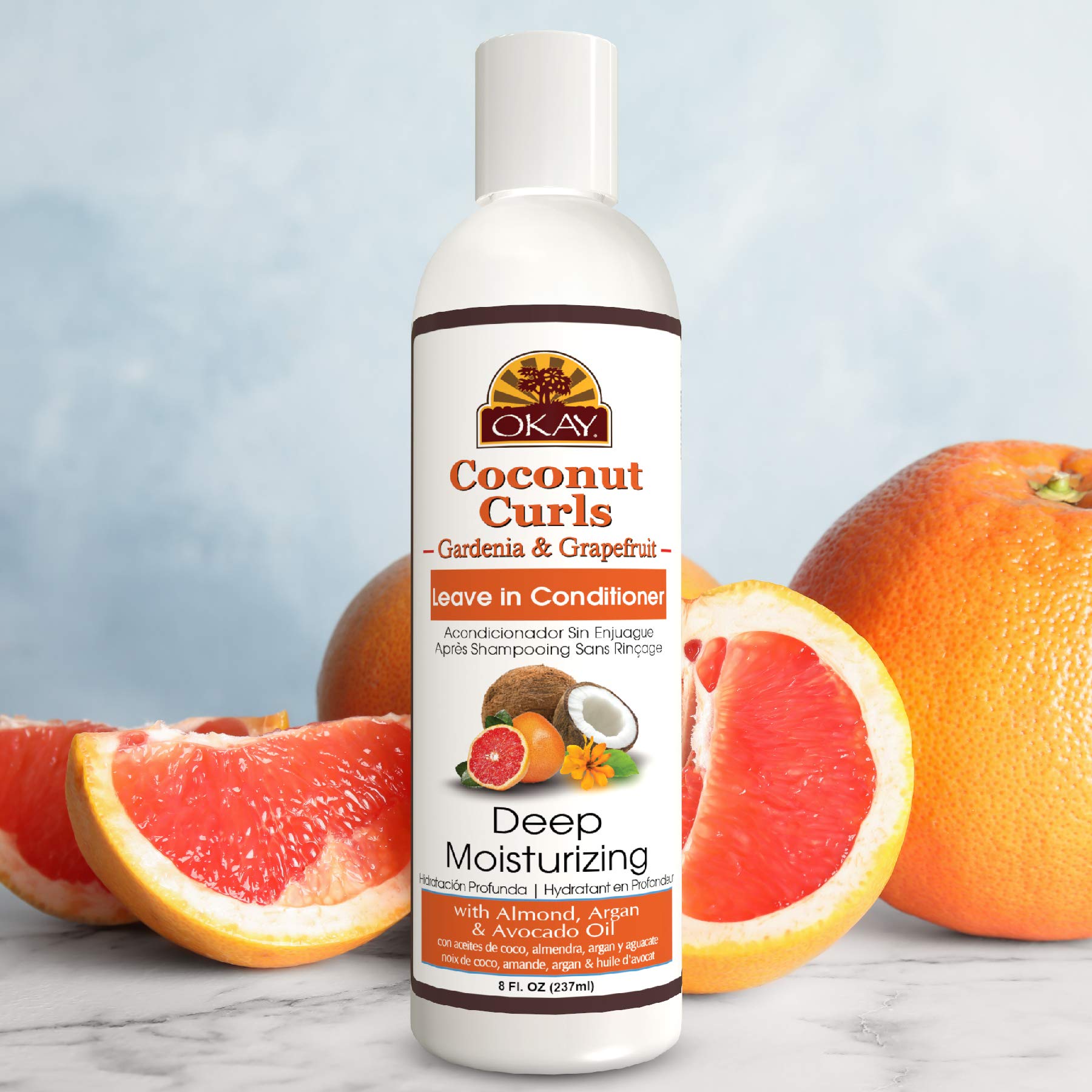 OKAY COCONUT GARDENIA and GRAPEFRUIT LEAVE IN CONDITIONER 8.oz / 237ml