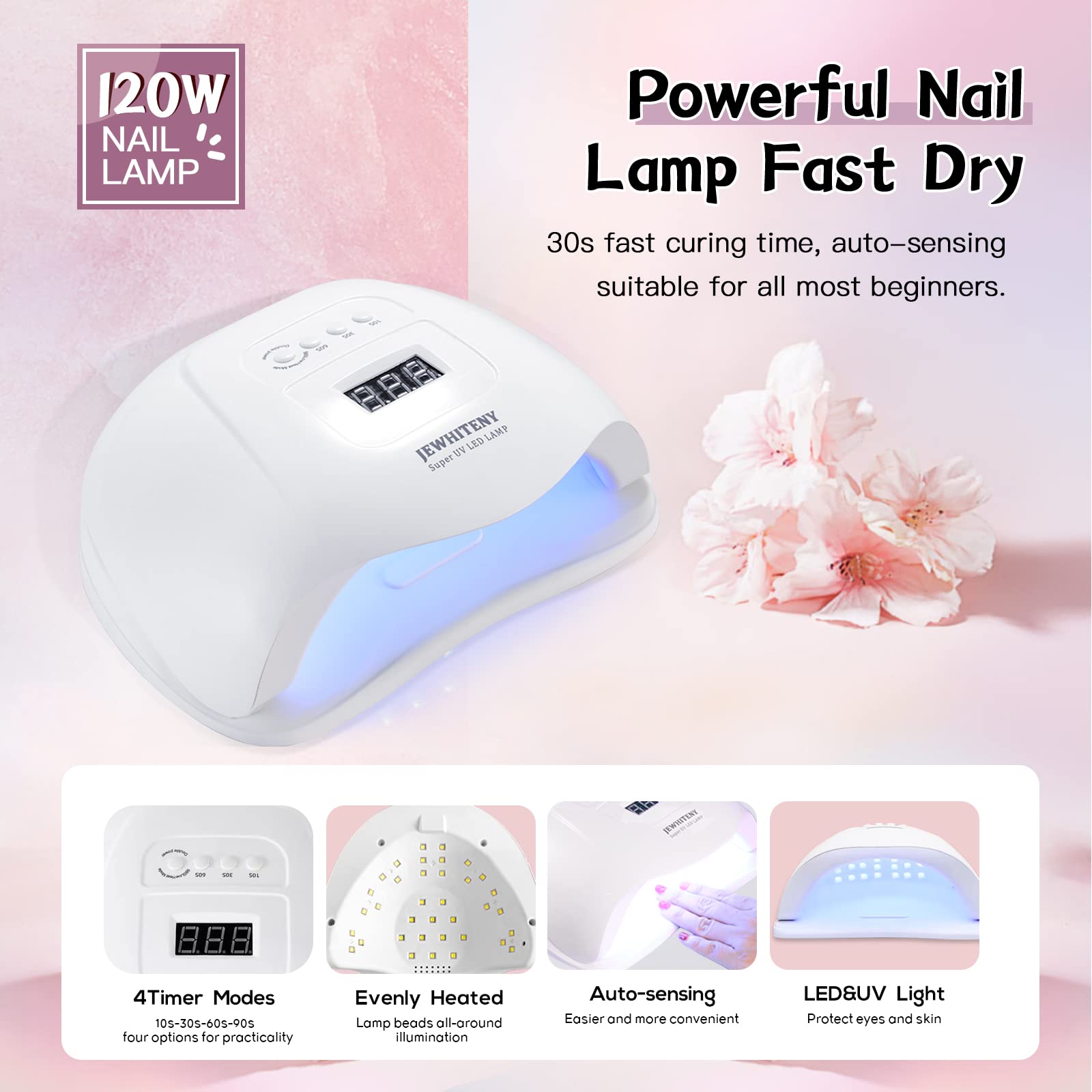27 Colors Gel Nail Polish Kit With U V Light, 120W U V Led Nail Dryer Lamp Curing Gel Nail Polish Set Popular Gel Nail Polish Se