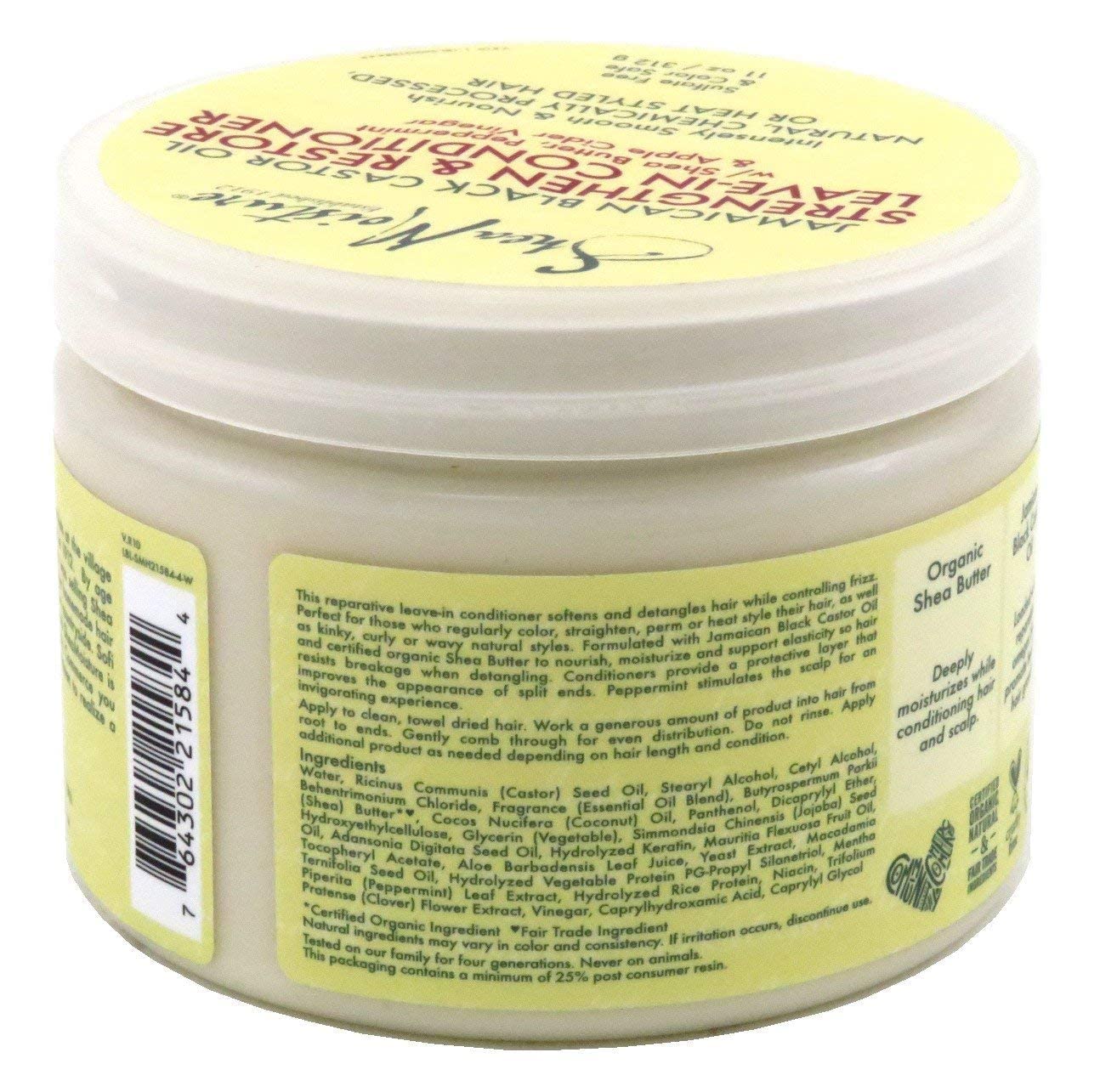 Shea Moisture Jamaican Black Conditioner Leave-In 11 Ounce Jar (325Ml) (6 Pack)