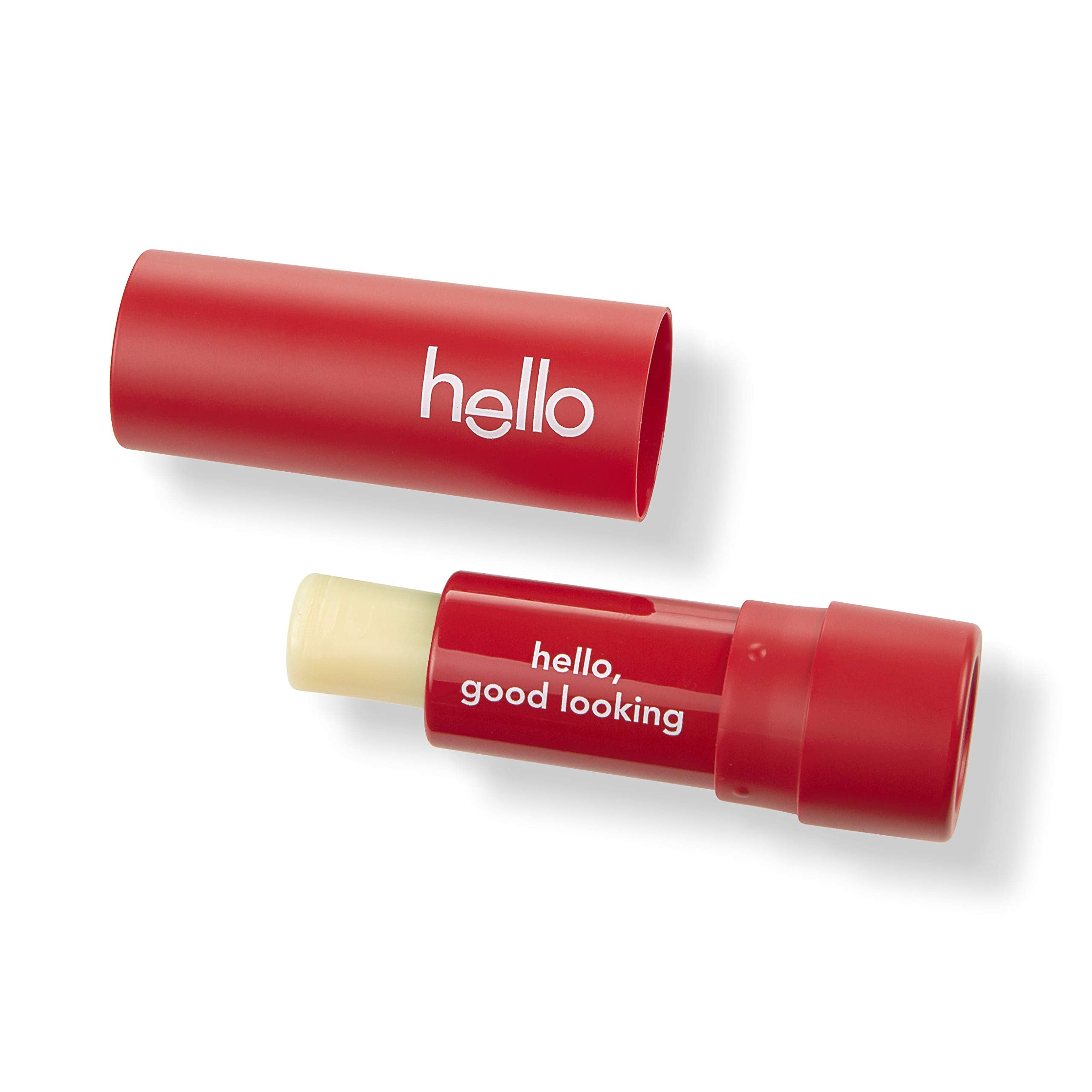 Hello Moisturizing Vegan Lip Balm, Strawberry, Beeswax Free, Petrolatum Free, and Parabens Free, 0.15 Ounce, 1 Pack