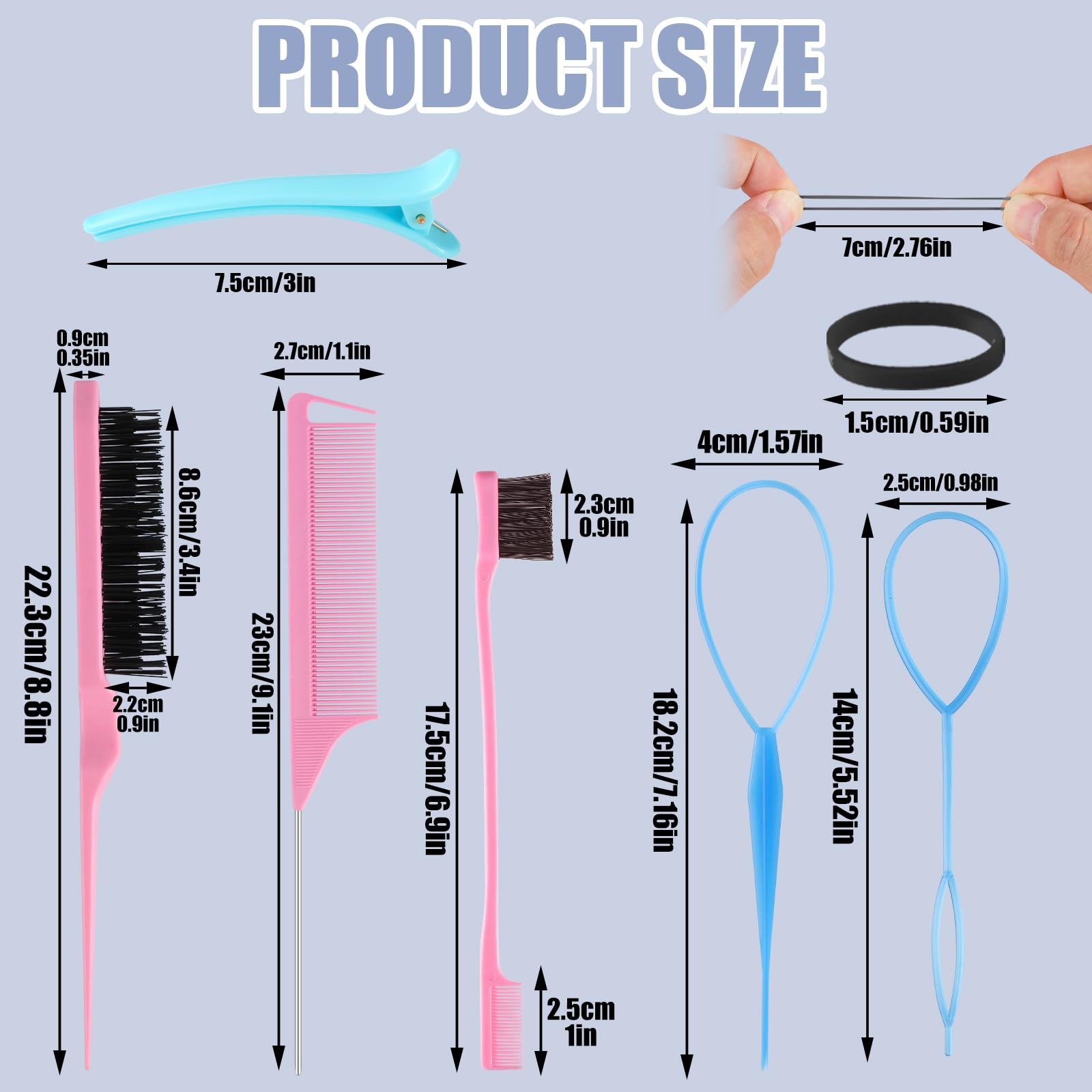 Rubber Bands And Hair Styling Tools Set: 1500 Pcs Elastic Hair Ties With Organizer Box, Baby/Toddler Hair Accessories Gift For W