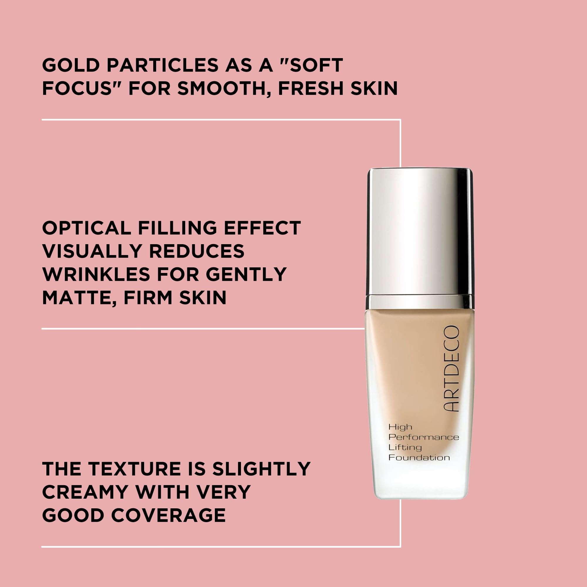 Artdeco High Performance Lifting Foundation - Reflecting Shell N12 - Reduces Wrinkles For Firmer Skin & Soft Matte Finish - Vega