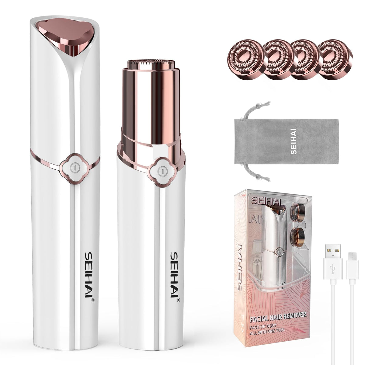 Facial Hair Removal for Women, SEIHAI Hair Removal Device(Luxury), Face Razors for Women, Personal Care Products/Facial Hair Rem