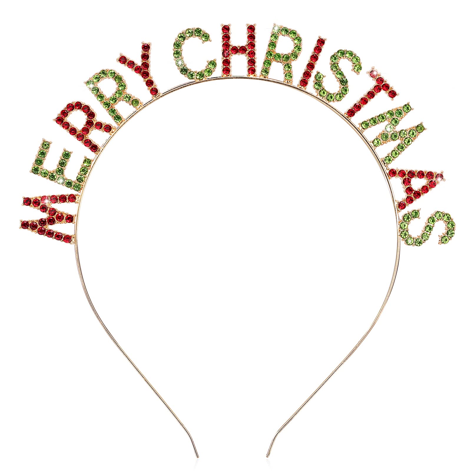 CIEHER Merry Christmas Headbands Xmas Hairbands Merry Christmas Crown Hair Hoop Headpiece Christmas Party Headdress Decorations