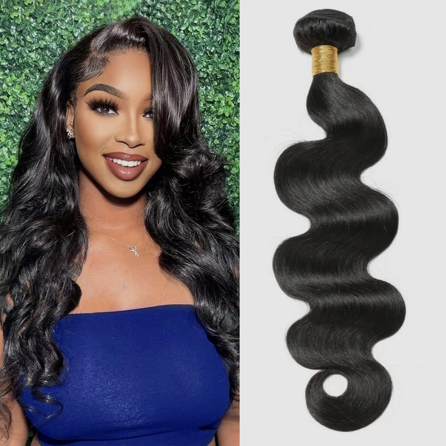 Hswpawk 12A Human Hair Bundles Body Wave 26 Inch One Bundle 100% Unprocessed Brazilian Virgin Body Wave Bundles Human Hair Natur