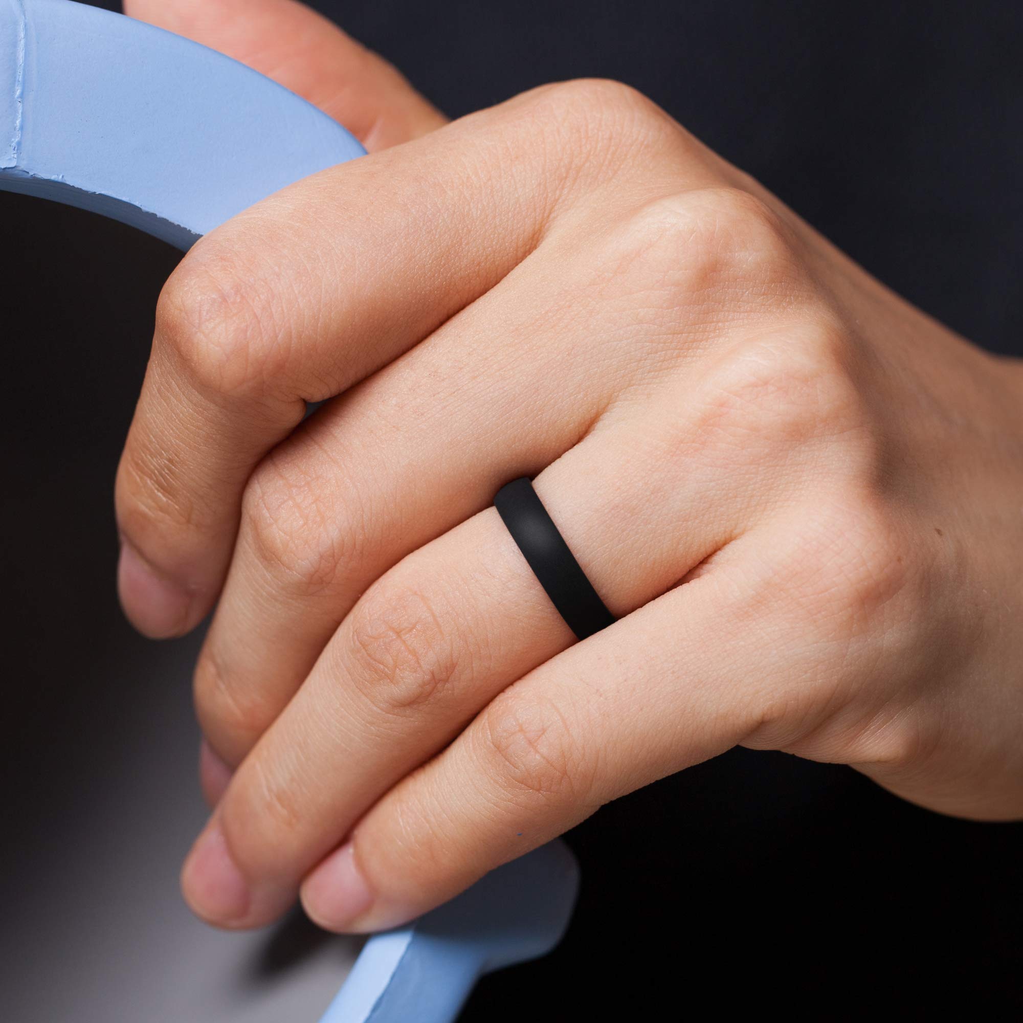 ThunderFit Unisex Silicone Wedding Rings, Rubber Engagement Bands, Variety Multipack 1,4,7