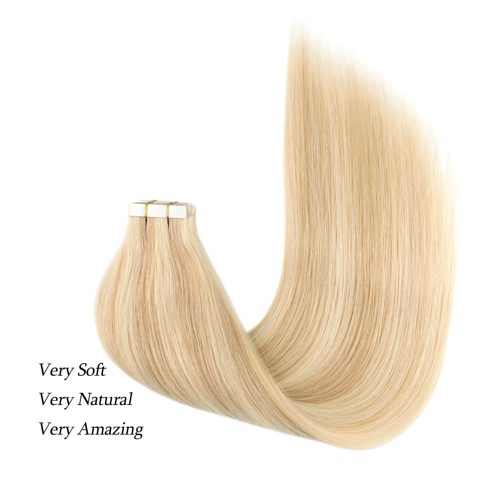 Abh Amazingbeauty Hair Pre-Taped Remy Tape In Hair Extensions Human Hair Highlights Skin Weft, Invisible, Seamless And Reusable,