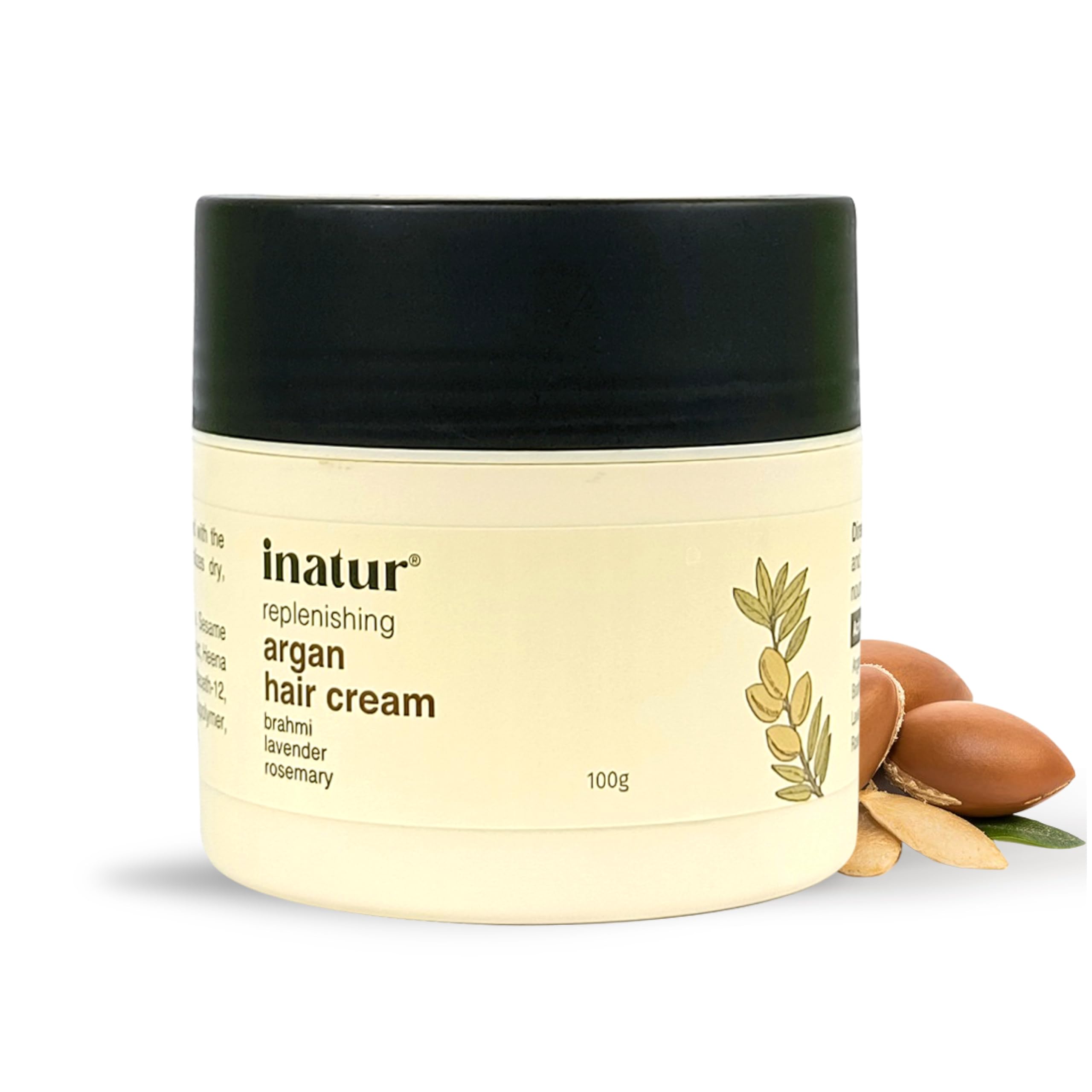 Inatur Argan Oil Hair Cream For Frizz Control | Natural & Vegan Styling Cream For Men & Women | Smoothens, Nourishes & Tames Dry