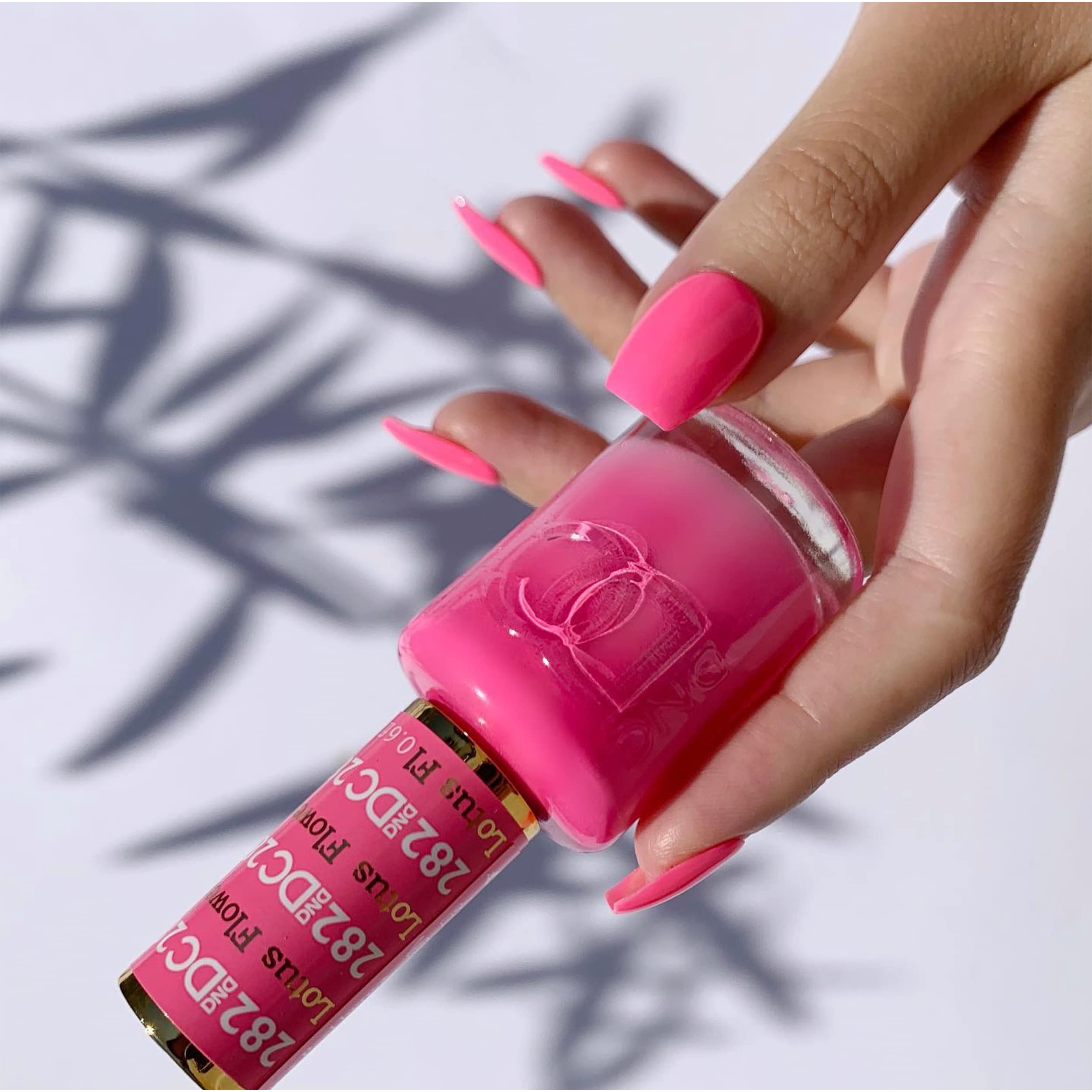Dnd Dc Gel Polish Set, Pink Collection, Uv/Led Gel Polish And Air Dry Nail Lacquer, Matching Chip-Free Polish Duo, 282 Lotus Flo