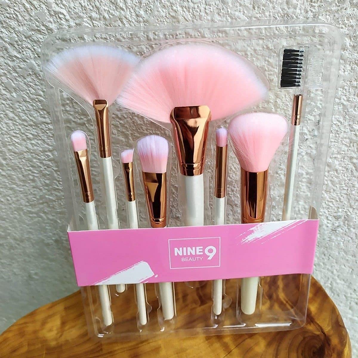 Niralasa Makeup Brush Set For Foundation, Blush, Eye Shadow, Eyelash, Lip & Brow | Portable Mini Makeup Brush Set 9 Pcs | Soft B