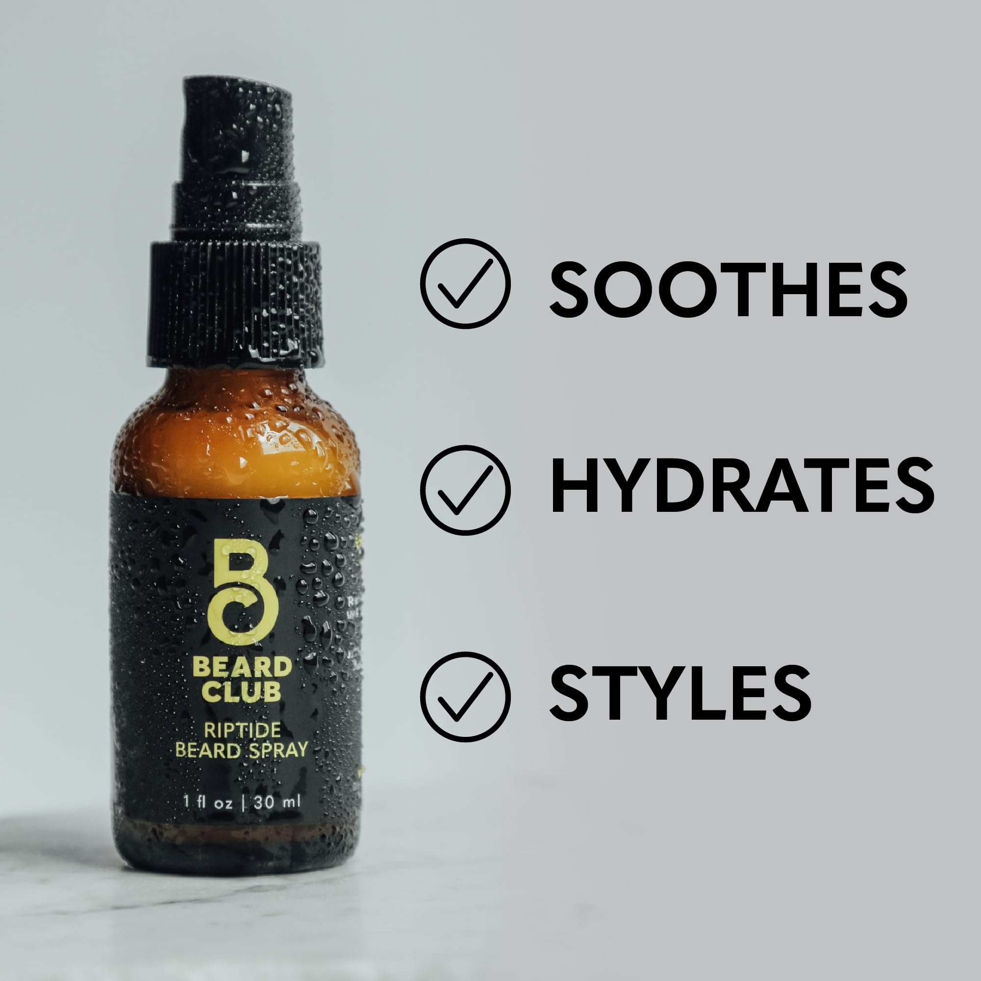 Riptide Beard Softening Spray by Beard Club - Nourishing & Styling Formula for Enhanced Beard Growth, Softness & Shine - Enriche
