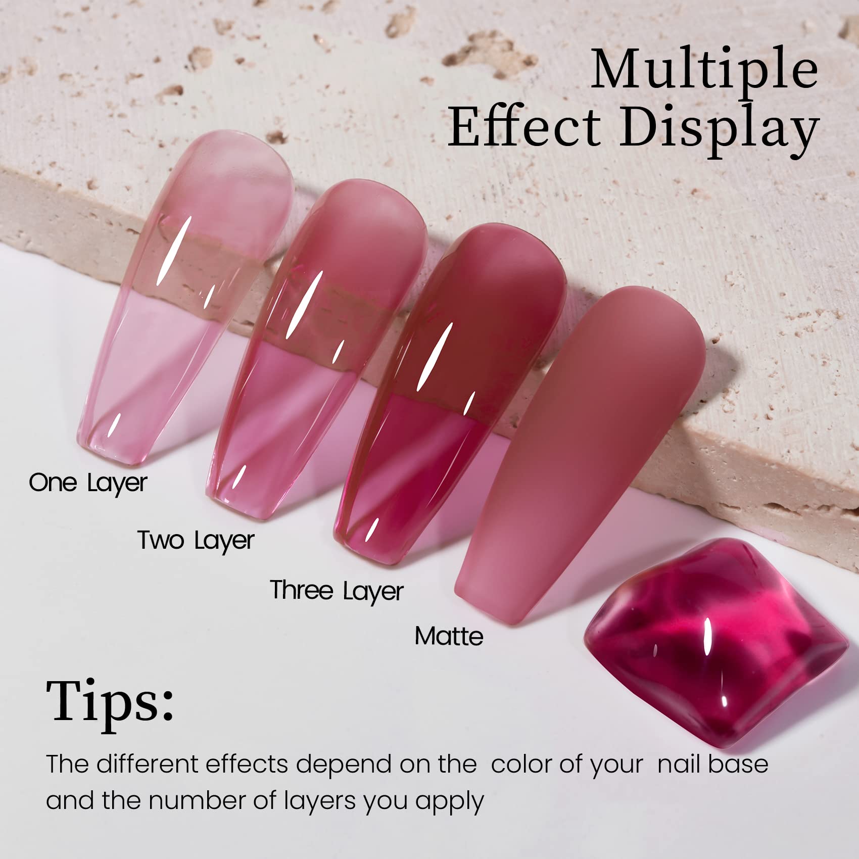 Maychao 15Ml Jelly Plum Gel Nail Polish 1Pc Crystal Plum Gel Polish Soak Off Translucent Plum Nail Polish Nail Art Manicure Salo
