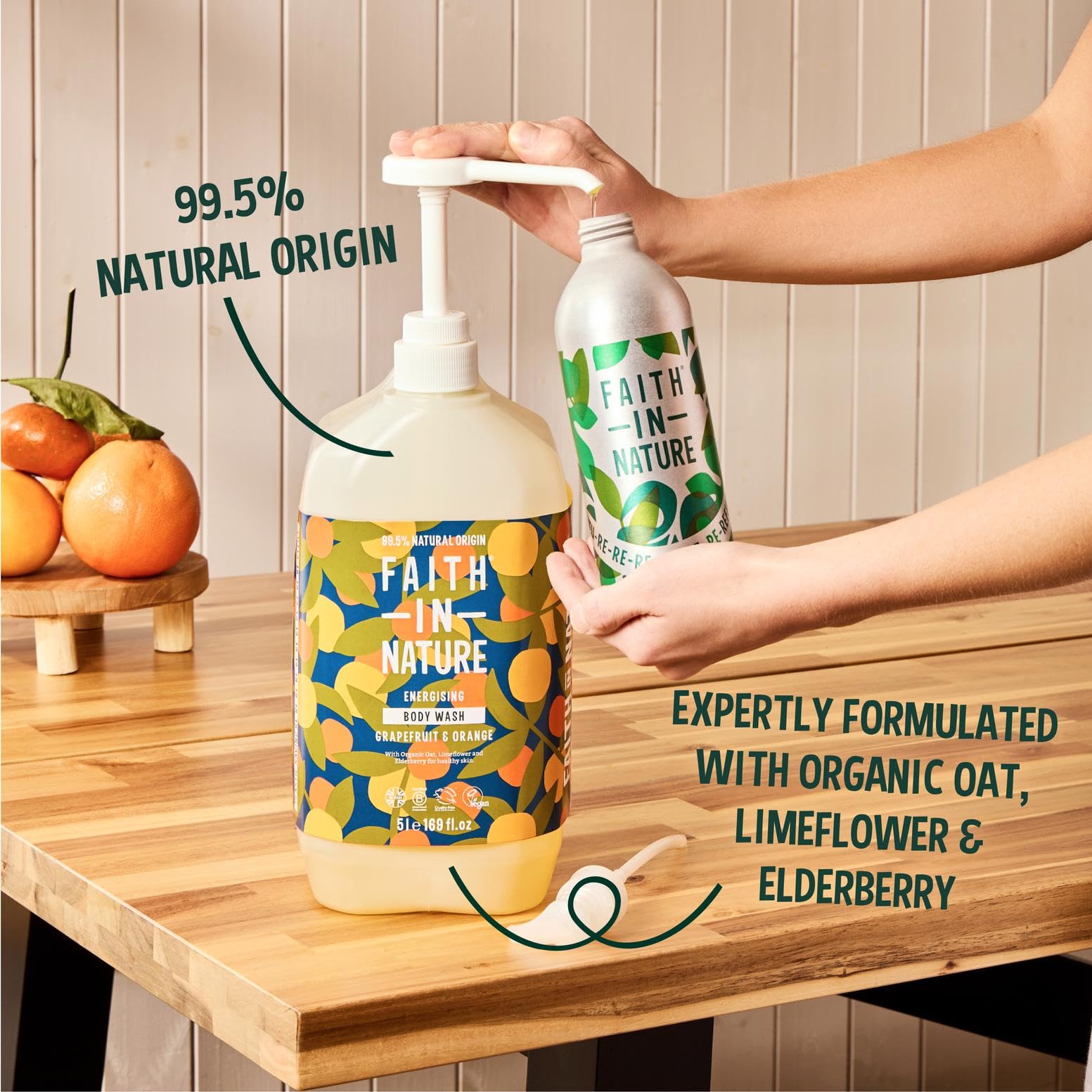 Faith In Nature Grapefruit and Orange Body Wash 5litre Bottle
