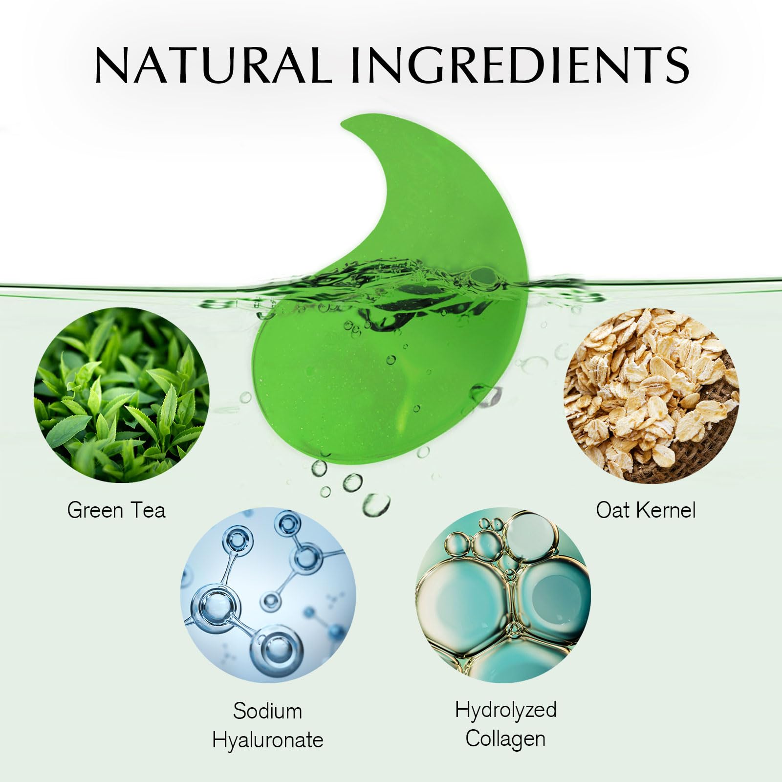 Under Eye Patches For Dark Circles: 30 Pairs Green Tea Eye Gels Pads - Reduce Eye Bags, Wrinkles & Puffy - Skin Treatment Mask R